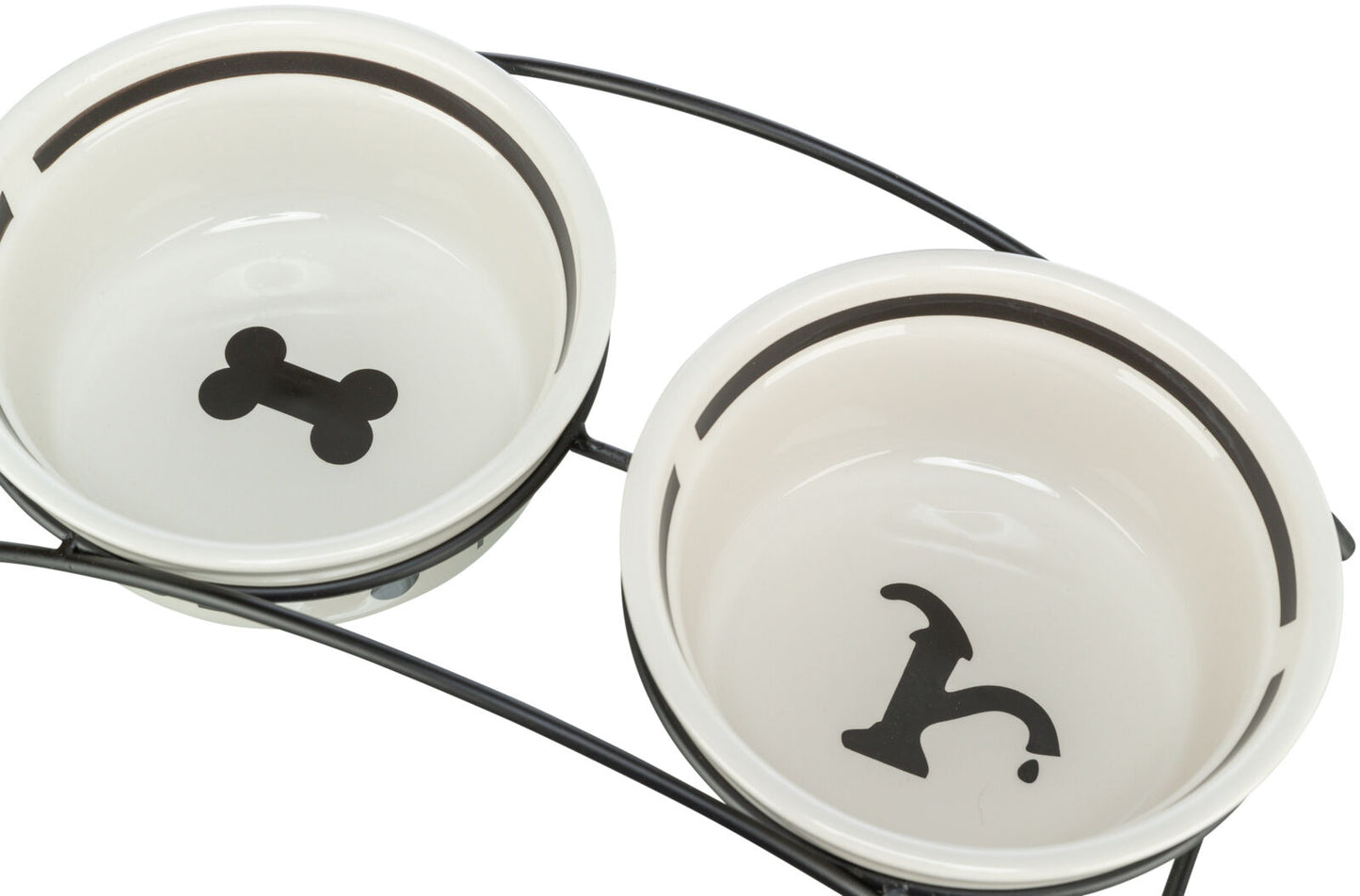 Trixie Eat On Feet Ceramic Cat Bowl Set White Bowls