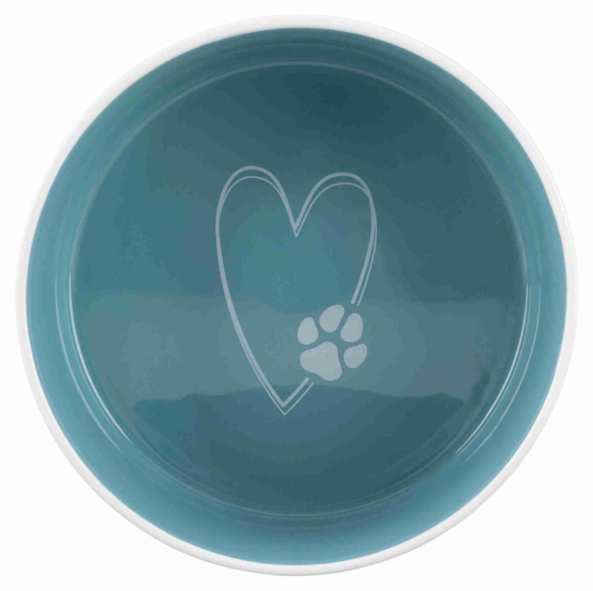 Trixie Ceramic Cream & Blue Dog Bowl 20cm