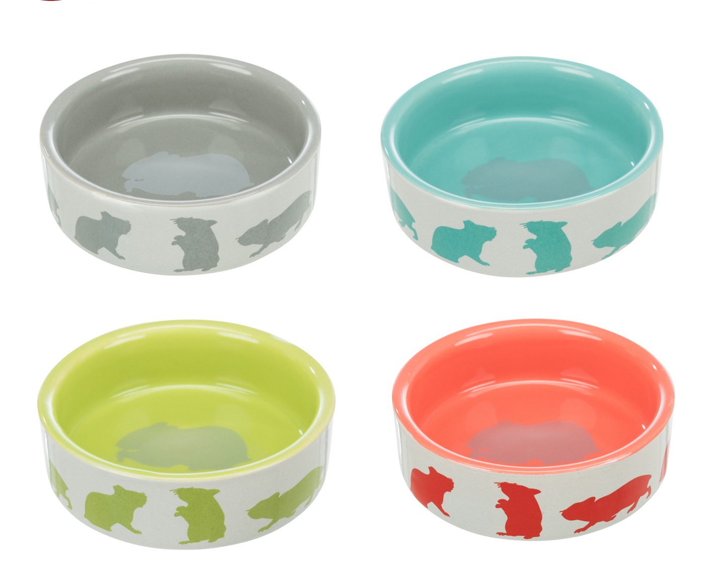 Trixie Hamster Motif Ceramic Food Bowl 8cm