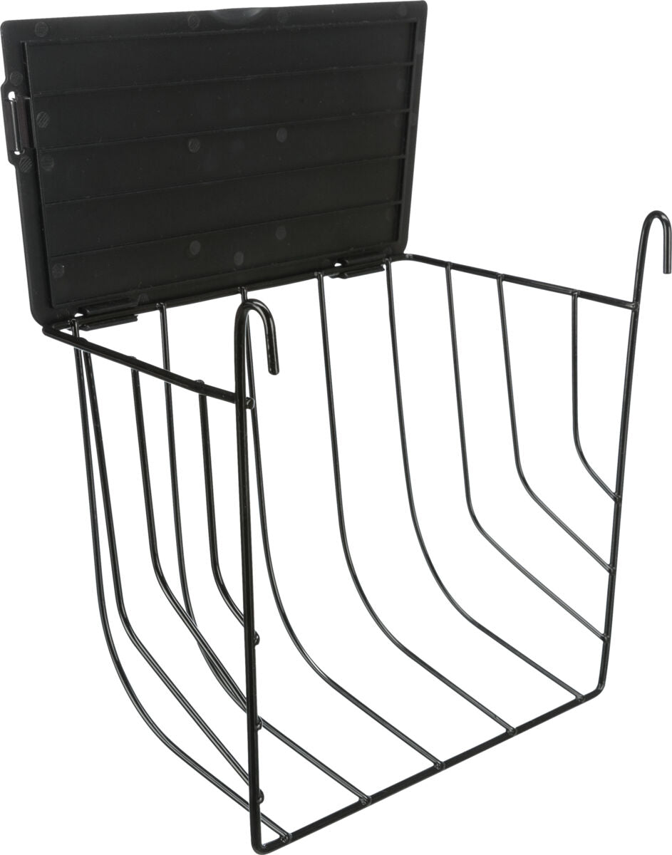 Trixie Medium Black Hay Manger With Lid 20 x 18 x 12cm