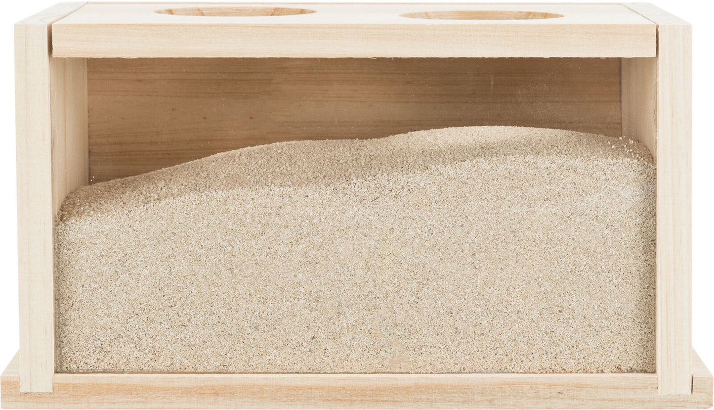 Trixie Wooden Sand Bath With Perspex Front