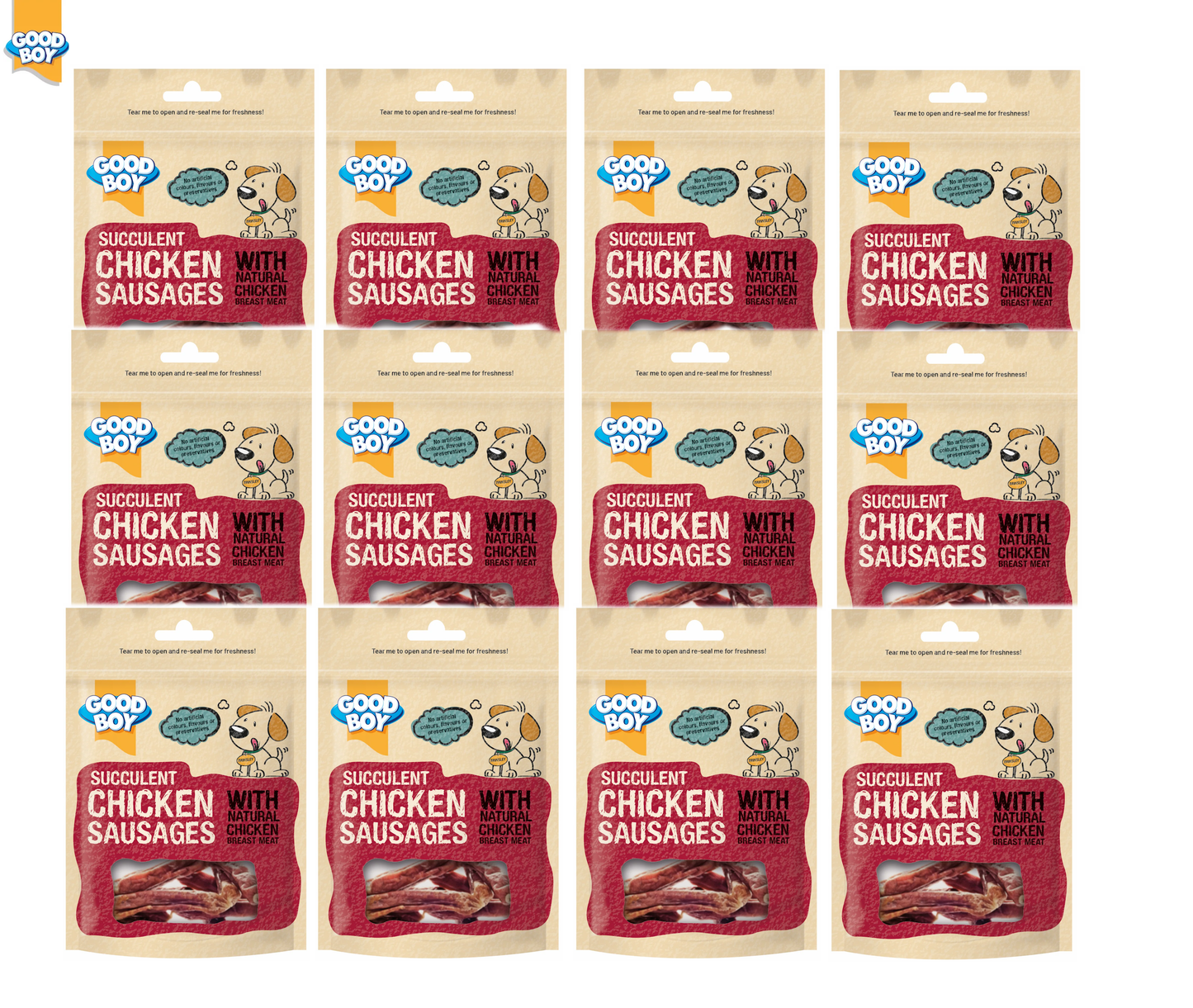 Good Boy Succulent Chicken Sausages 75g