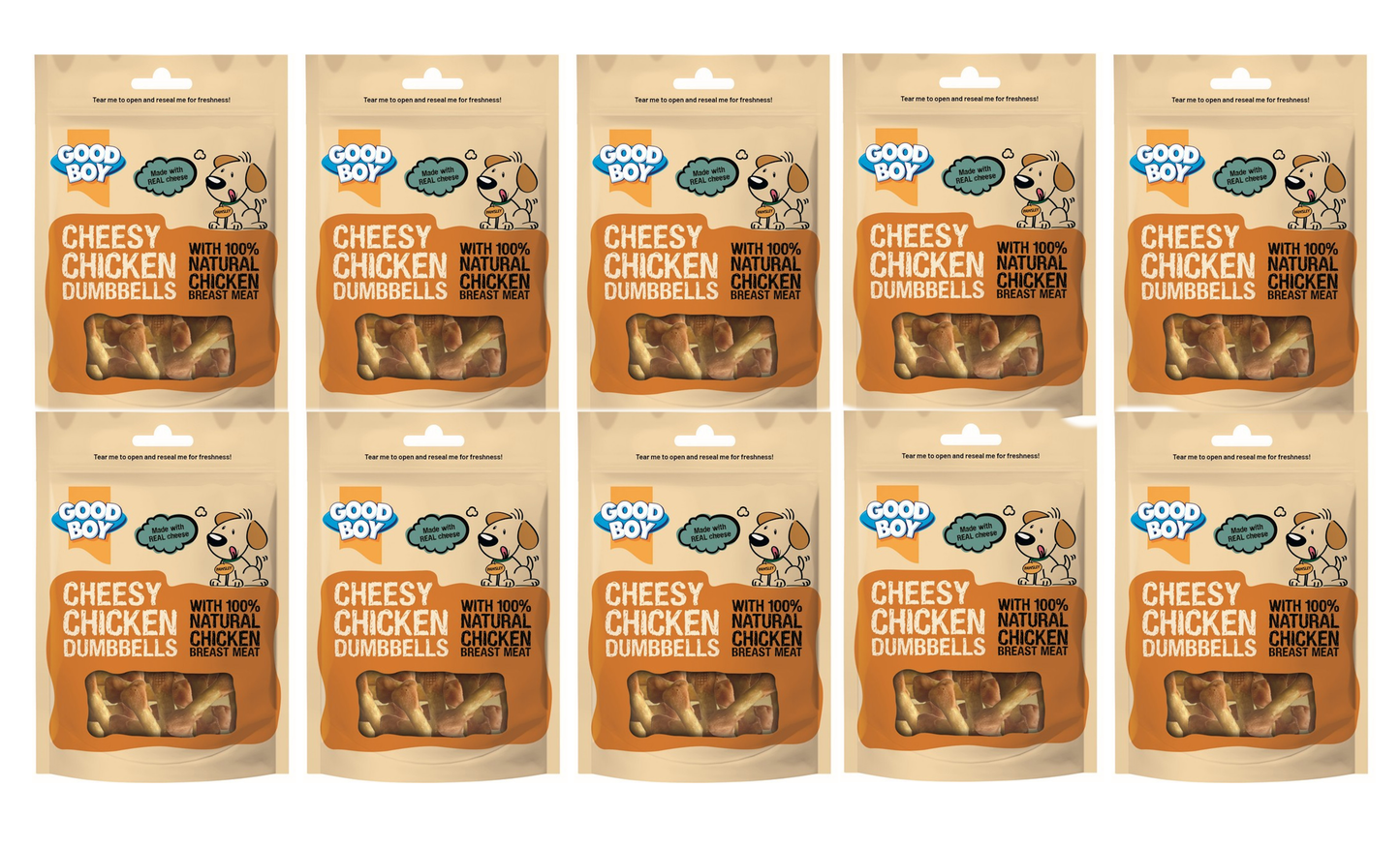 Good Boy Cheesy Chicken Dumbbells 80g