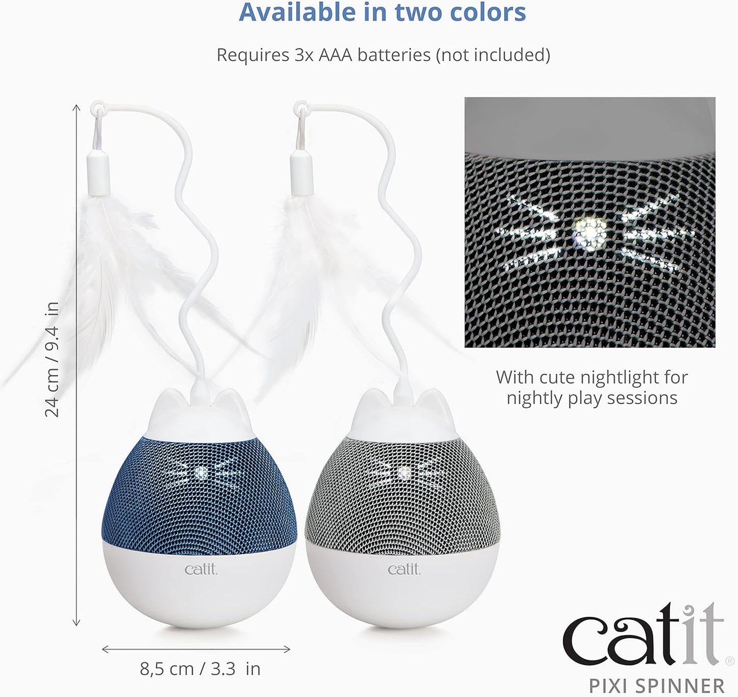Catit Pixi Spinner White & Blue