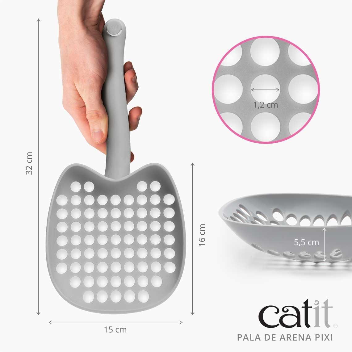 Catit Pixi Litter Scoop Grey