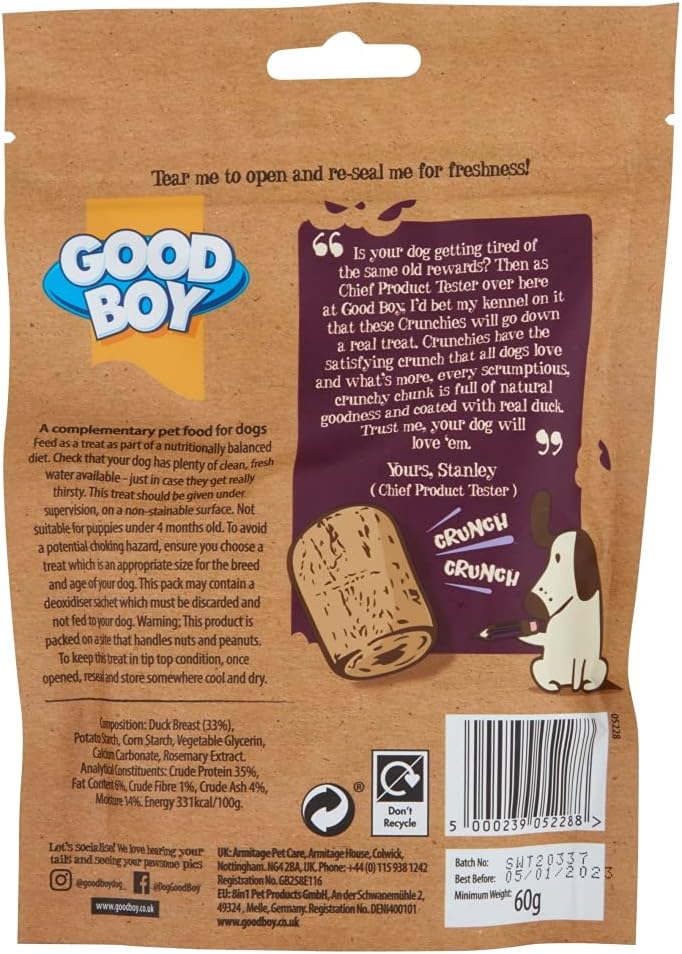 Good Boy Crunchies Minis With Duck 60g