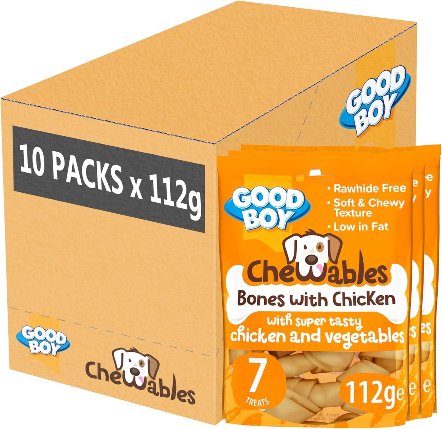 Good Boy Chewables Mini Chicken & Vegetable Bones 112g