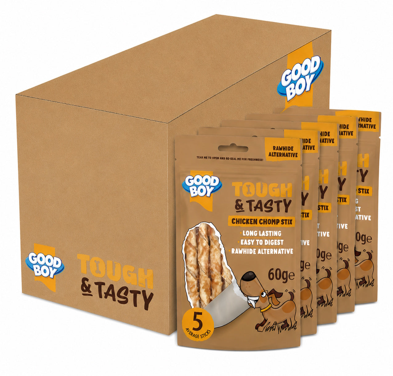 Good Boy Tough & Tasty Chicken Chomp Stix 60g