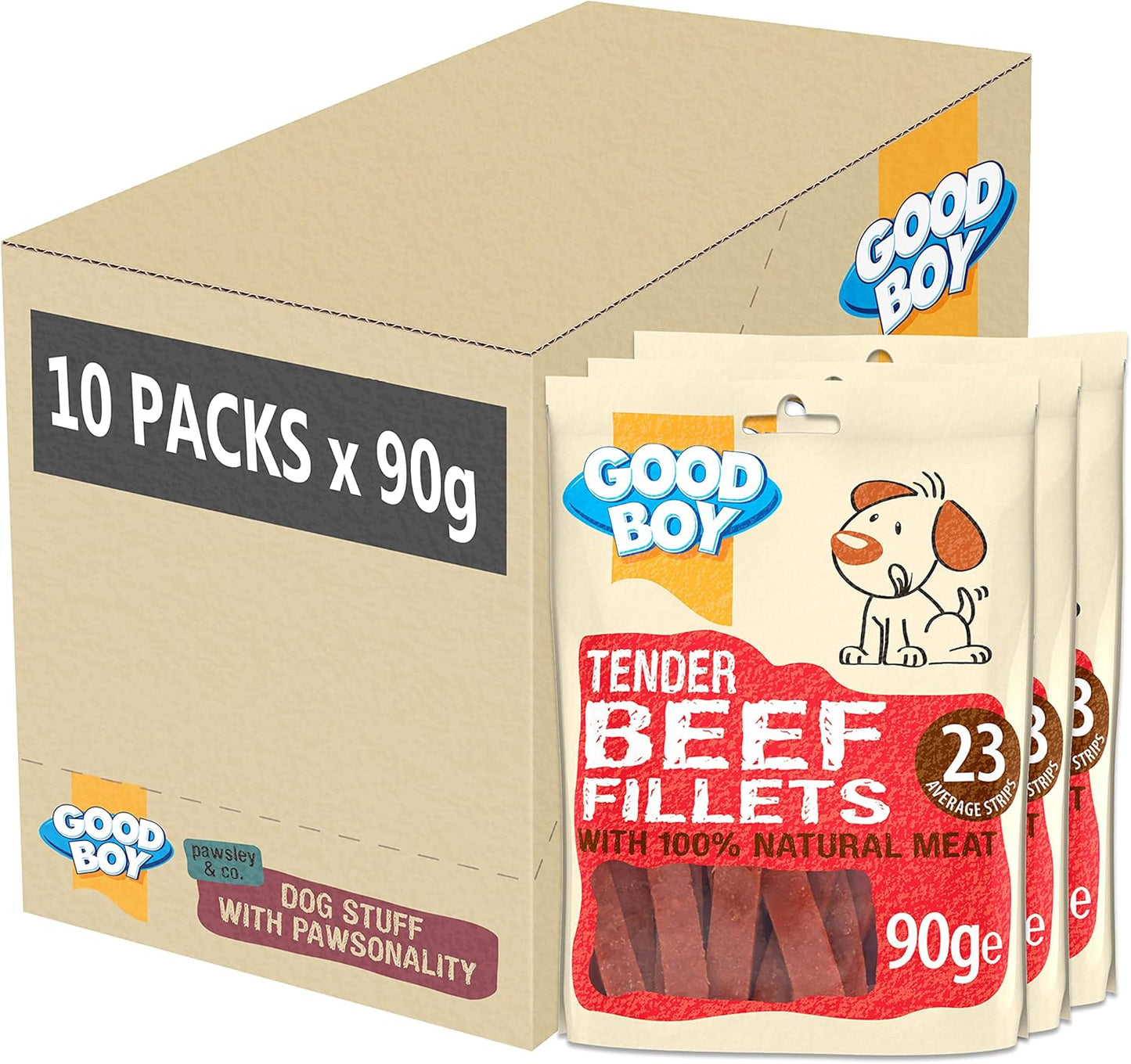 Good Boy Tender Beef Fillets 90g