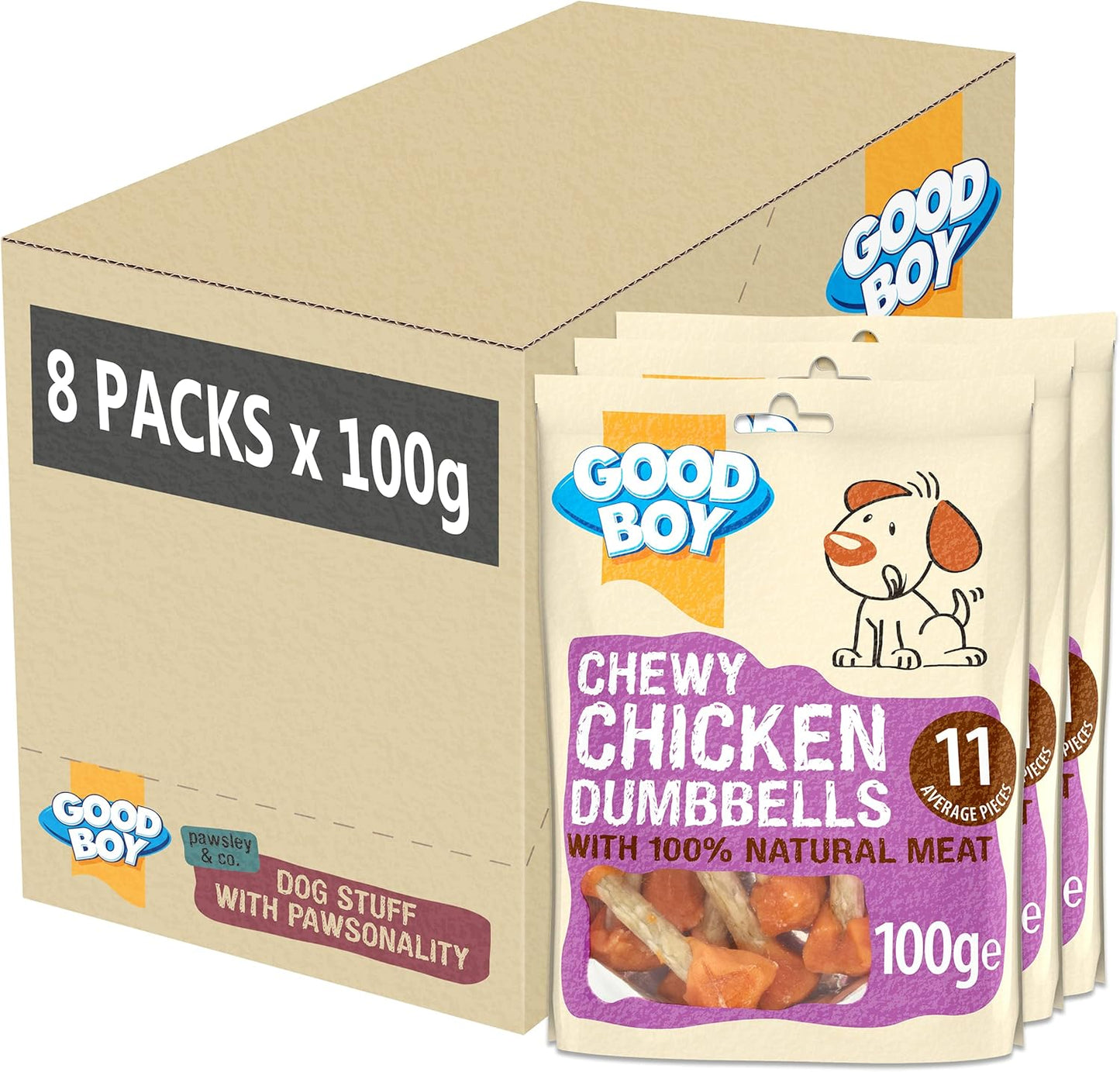 Good Boy Chicken Dumbbells 100g