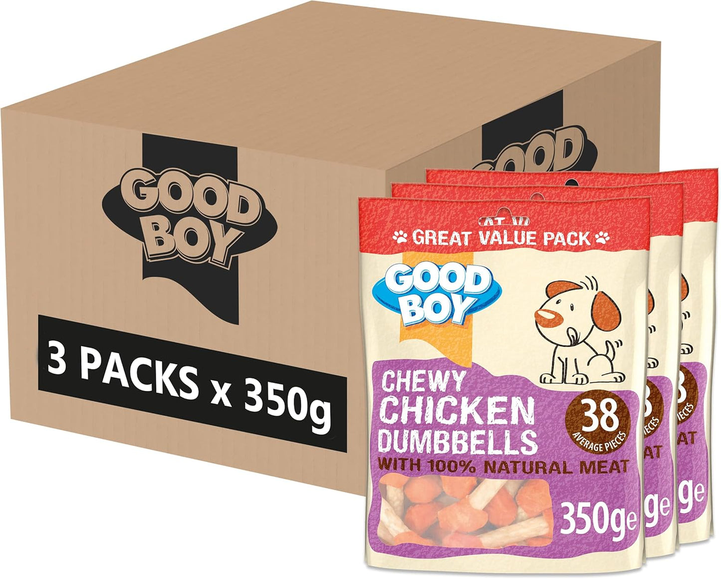 Good Boy Chewy Chicken Dumbbells 350g