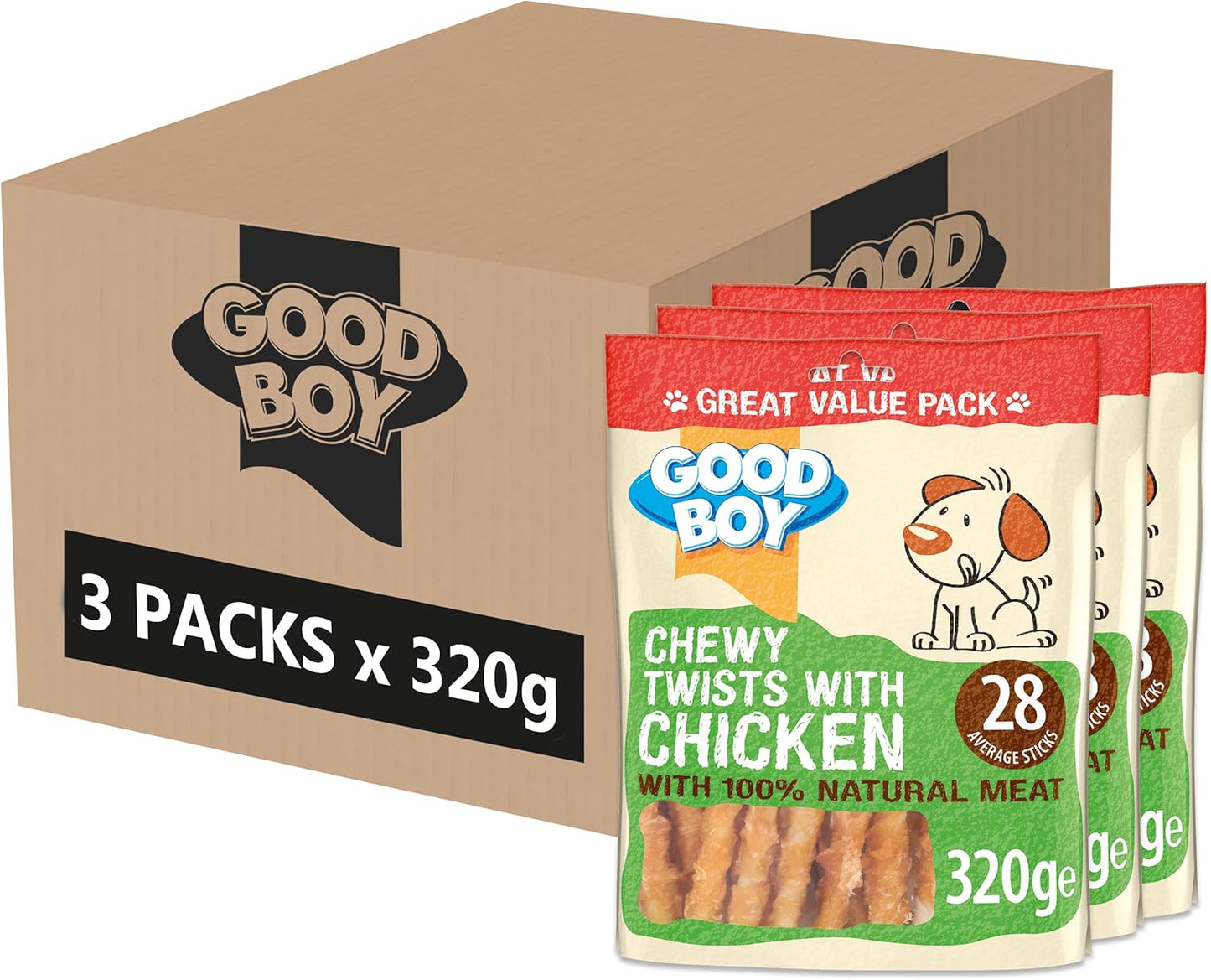 Good Boy Chewy Twists With Chicken 320g