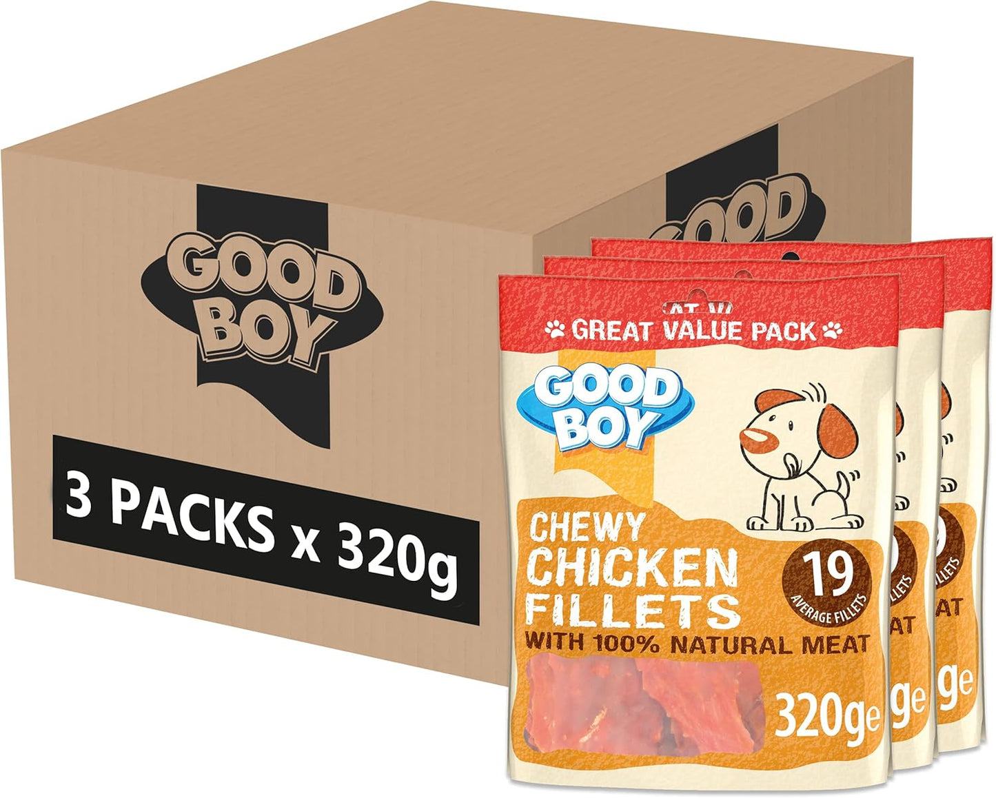Good Boy Chewy Chicken Fillets Value Pack 320g