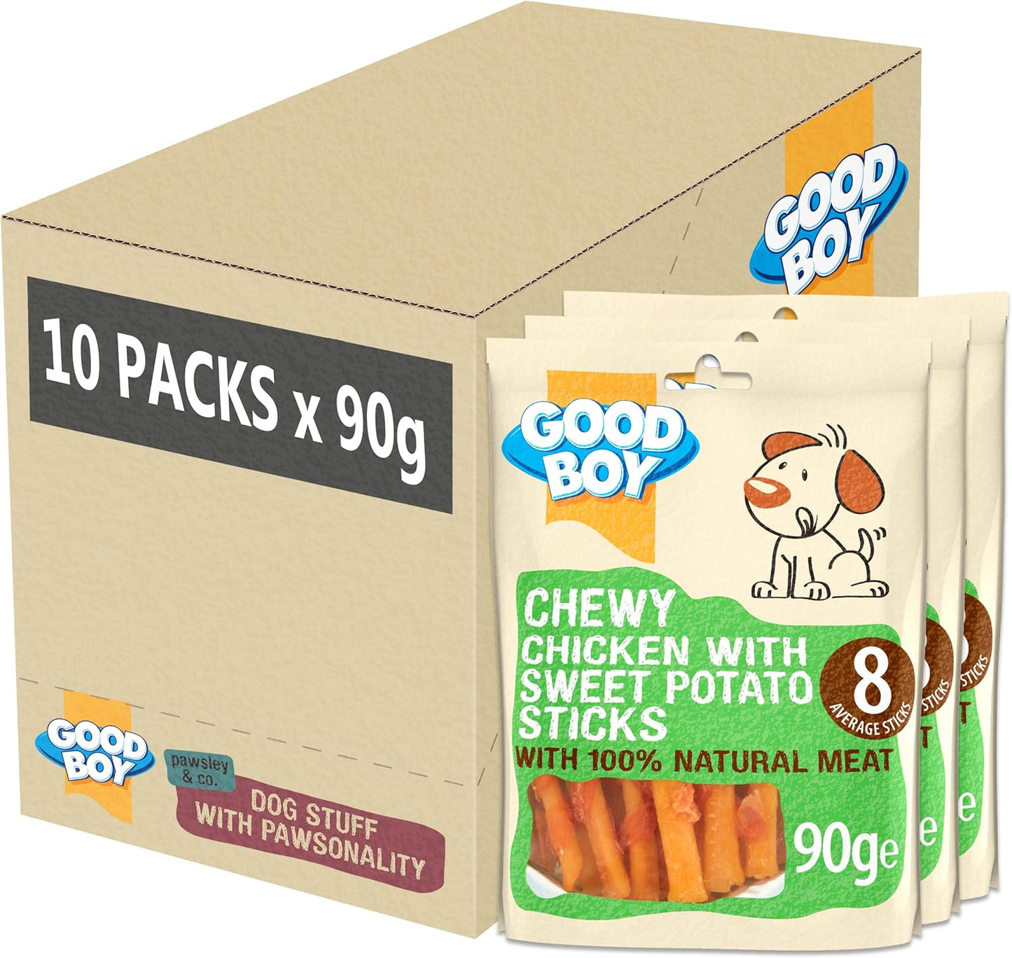 Good Boy Chewy Chicken With Sweet Potato Sticks 90g