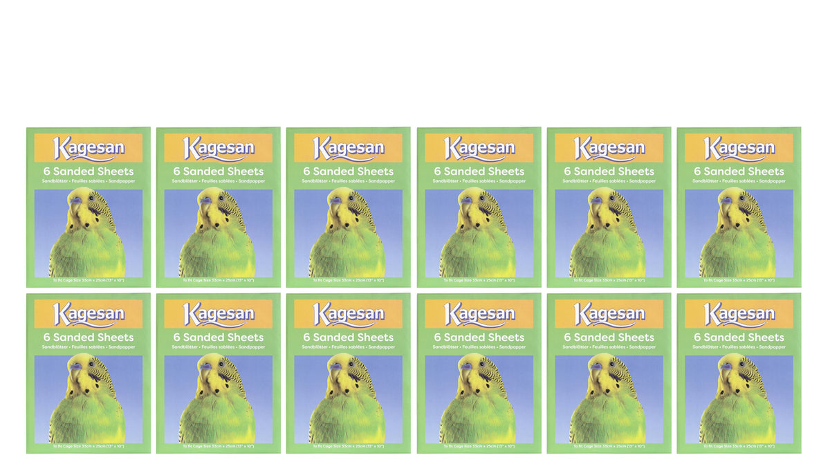 Kagesan Green 13"x 10" 6 Bird Cage Sand Sheets