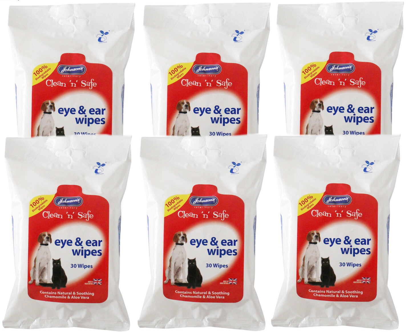 Johnson's Veterinary Eye & Ear Wipes 30 Pack