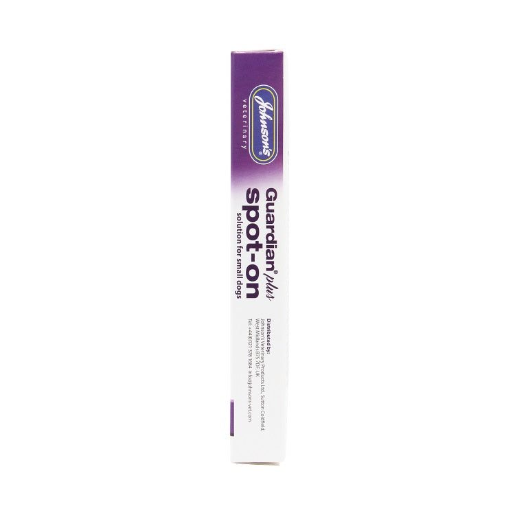 Johnson's Veterinary Guardian Plus Spot On Flea & Tick Treatment for Small Dogs 2-10kg