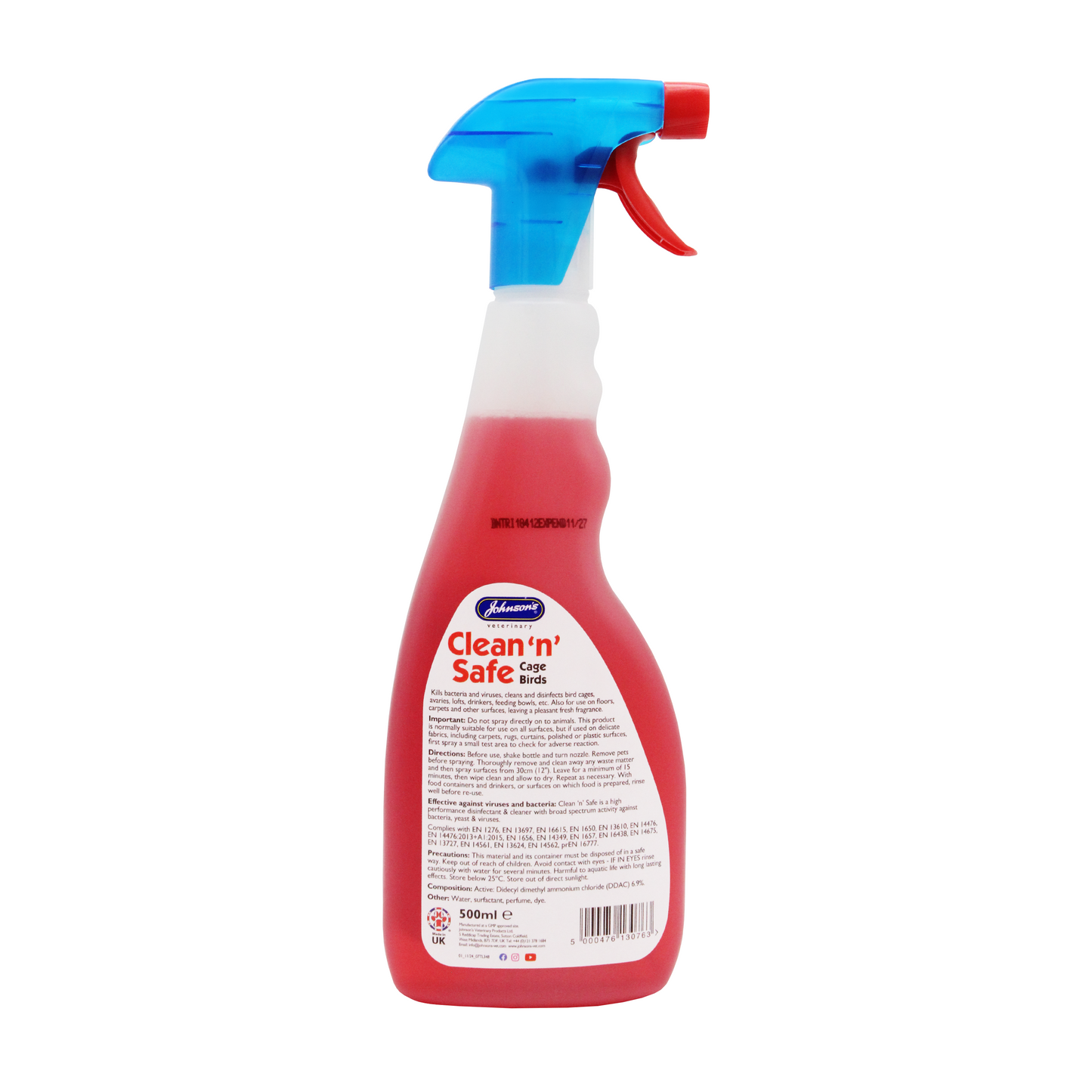 Johnson's Veterinary Clean & Safe Bird 500ml
