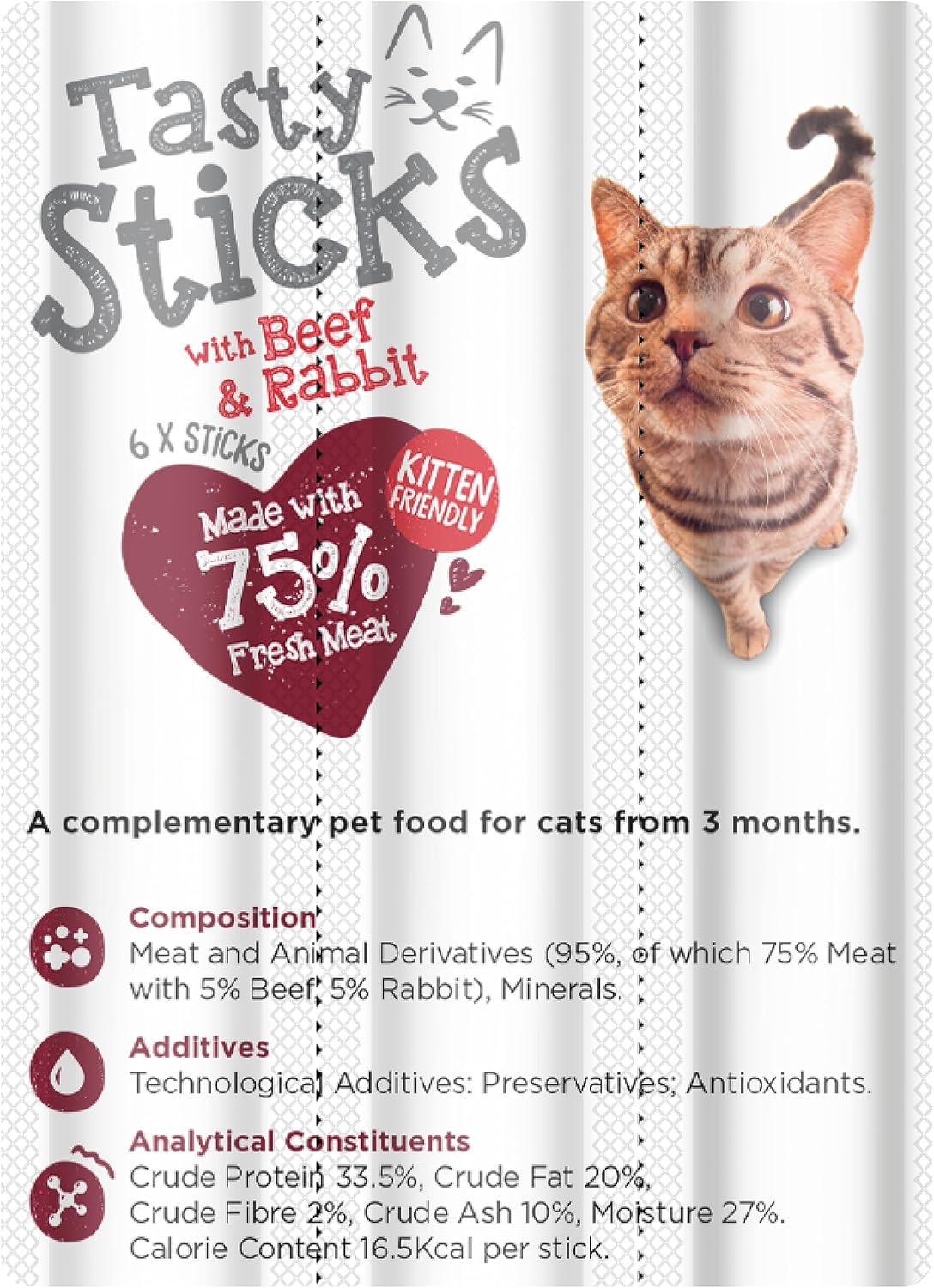 Webbox Cats Delight Tasty Sticks Beef & Rabbit Flavour 6 Pack