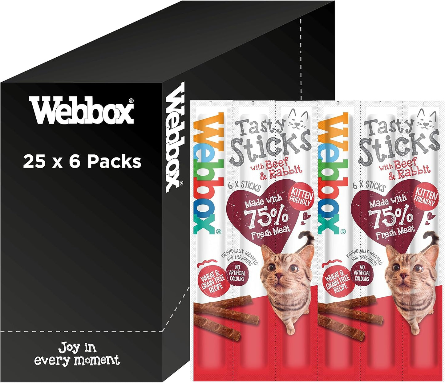 Webbox Cats Delight Tasty Sticks Beef & Rabbit Flavour 6 Pack