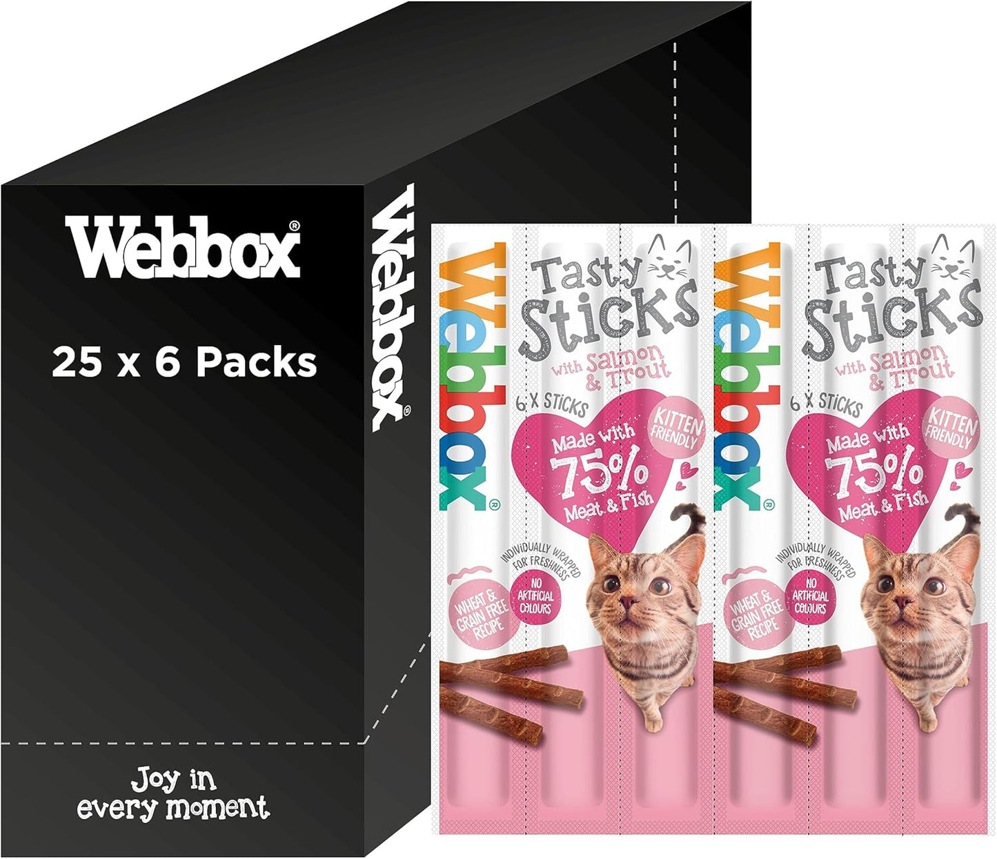 Webbox Cats Delight Tasty Sticks Salmon & Trout Flavour 6 Pack