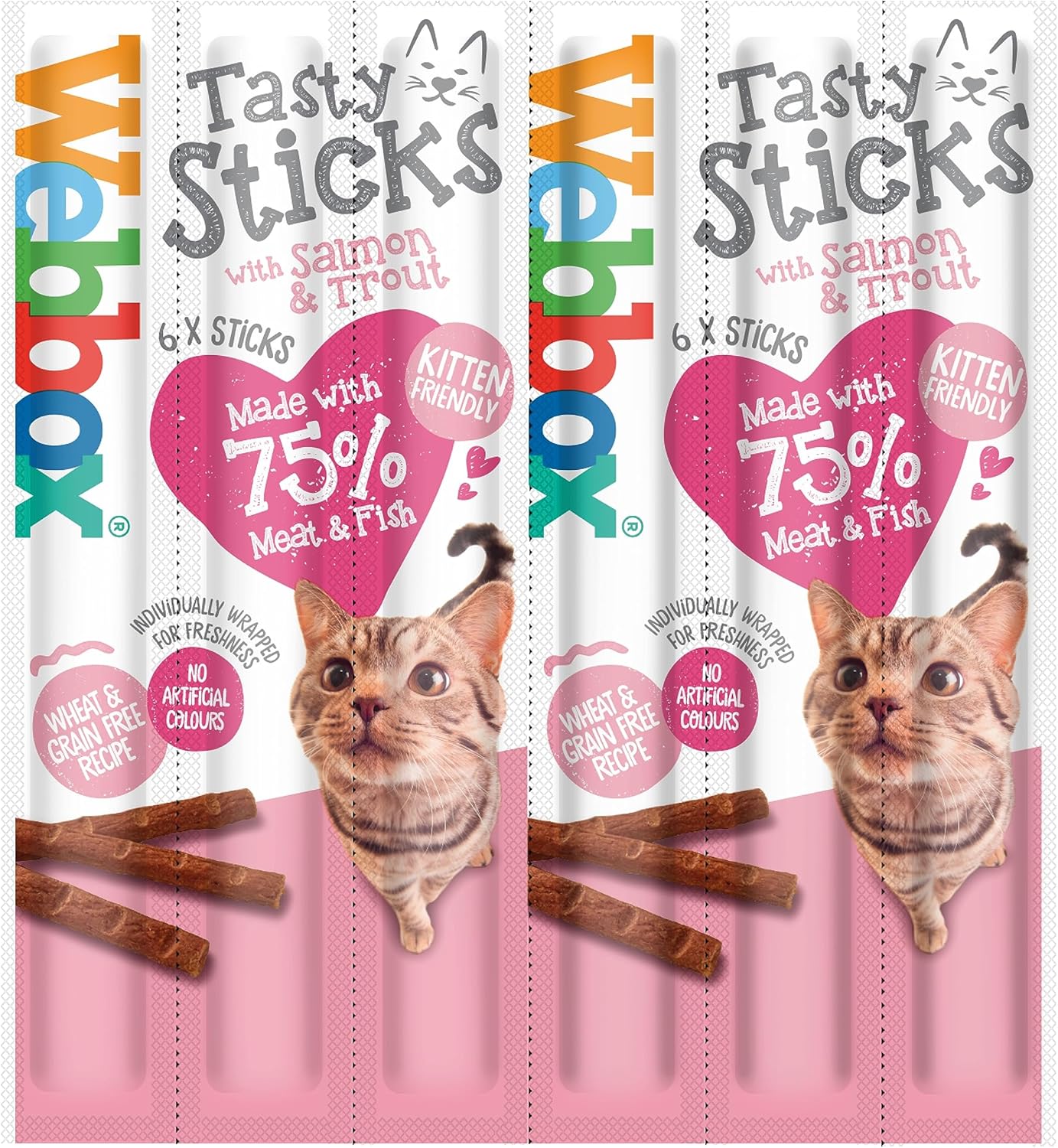 Webbox Cats Delight Tasty Sticks Salmon & Trout Flavour 6 Pack