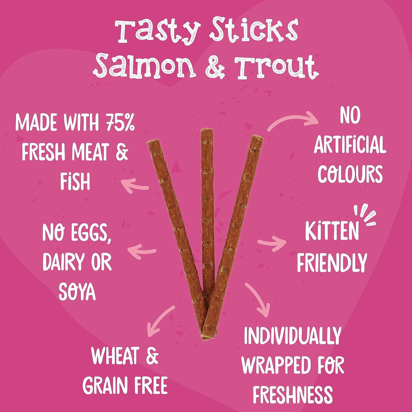 Webbox Cats Delight Tasty Sticks Salmon & Trout Flavour 6 Pack
