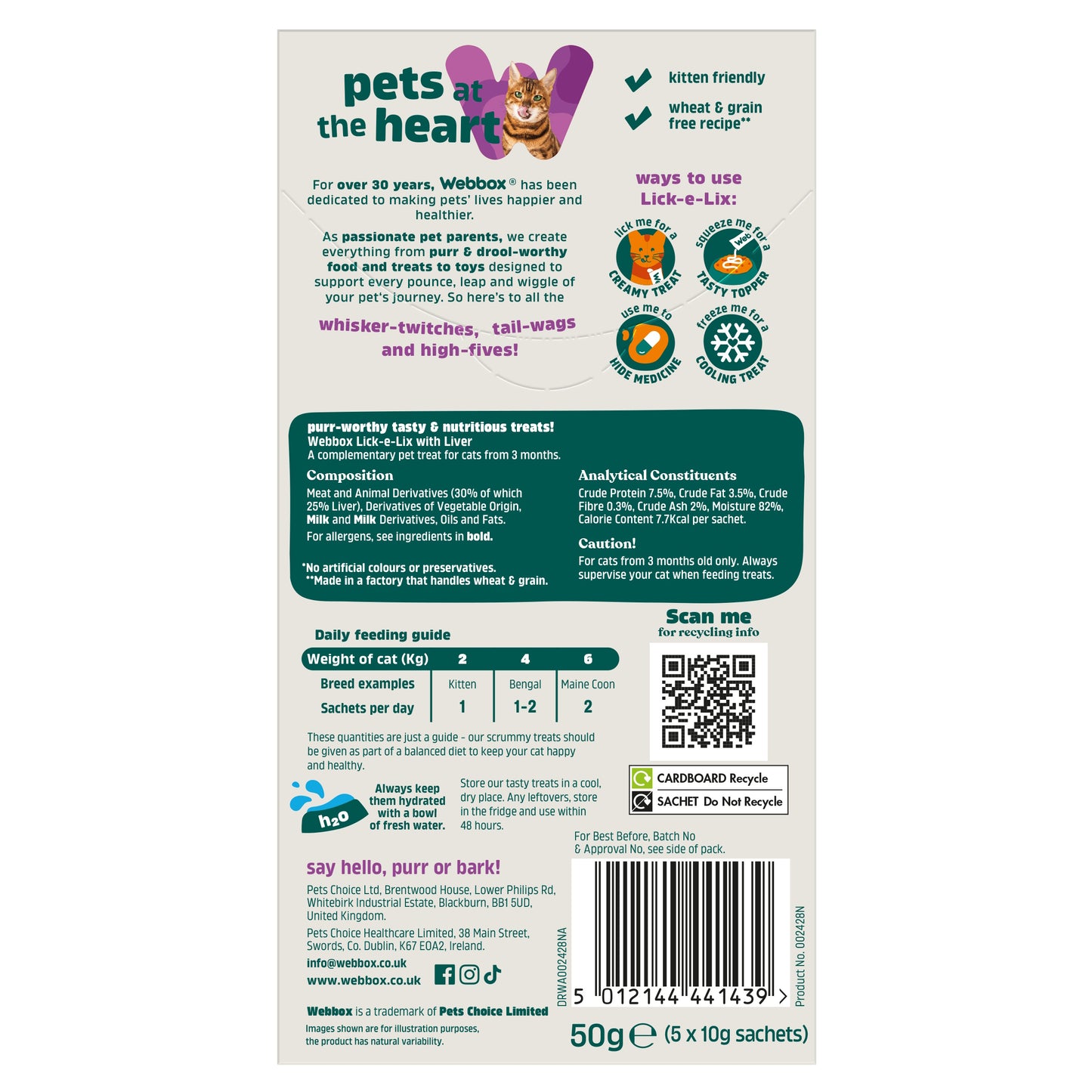 Webbox Lick E Lix Liver 5 X 10g Sachets