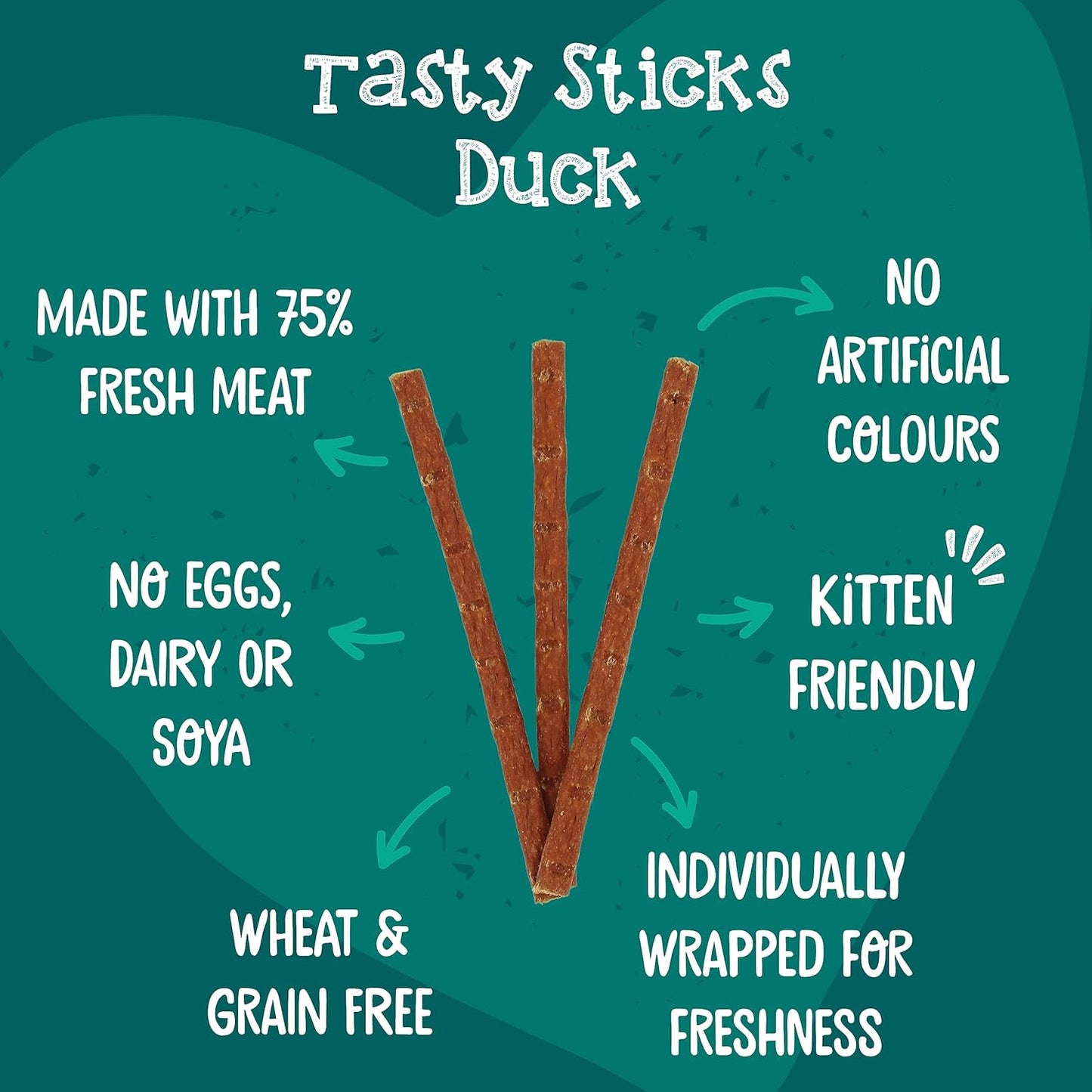 Webbox Cat Sticks Duck 6 Sticks