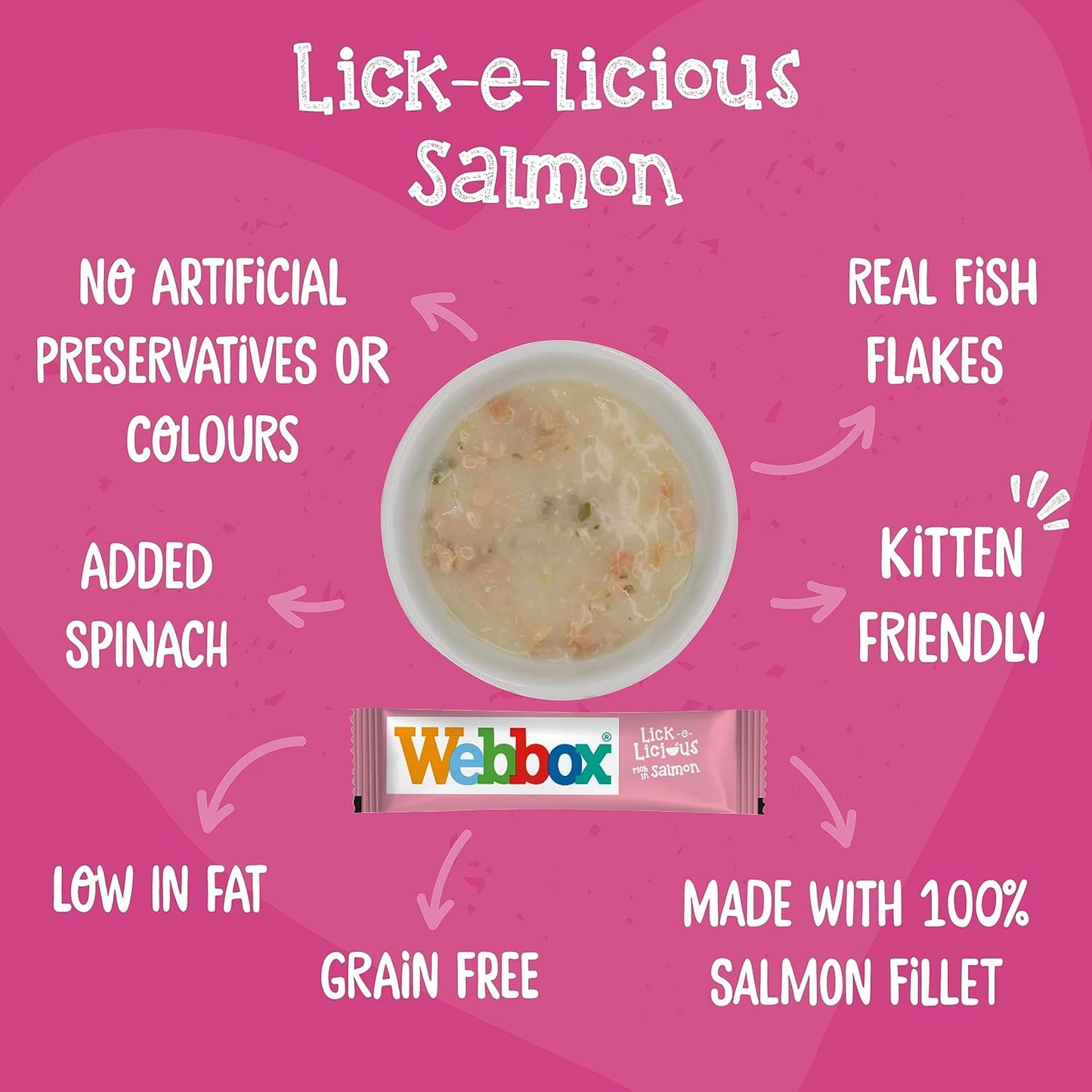 Webbox Lick E Licious Salmon 4 x 20g Sachets