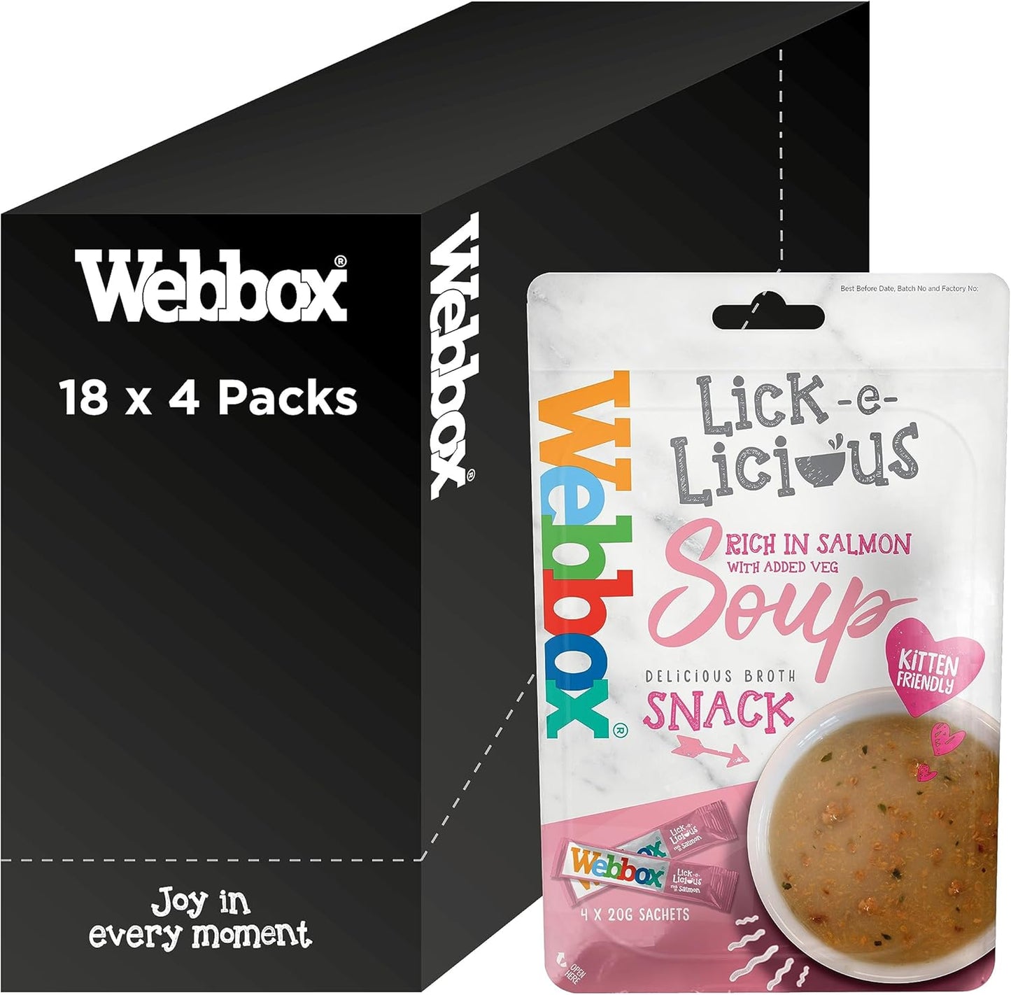 Webbox Lick E Licious Salmon 4 x 20g Sachets