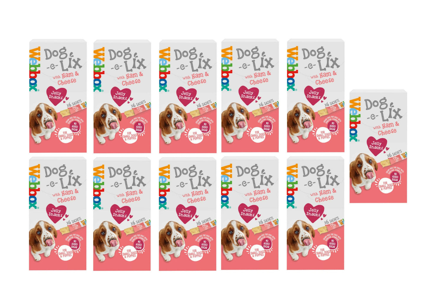 Webbox Dog Lick-E-Lix Jelly Ham & Cheese 90g 6 Sachets