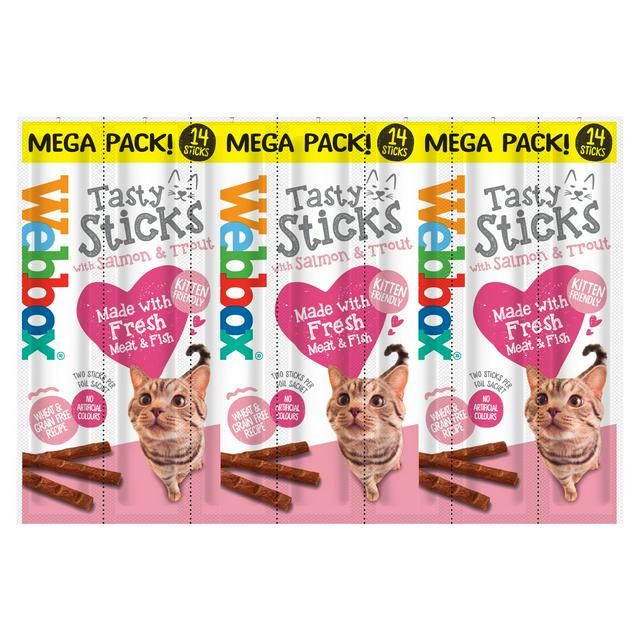 Webbox Cat Tasty Sticks Salmon Mega Pack 14 Sticks