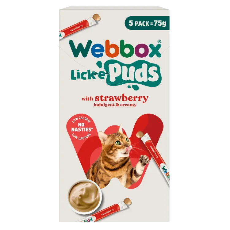 Webbox Lick E Puds Strawberry 5 Pack 75g