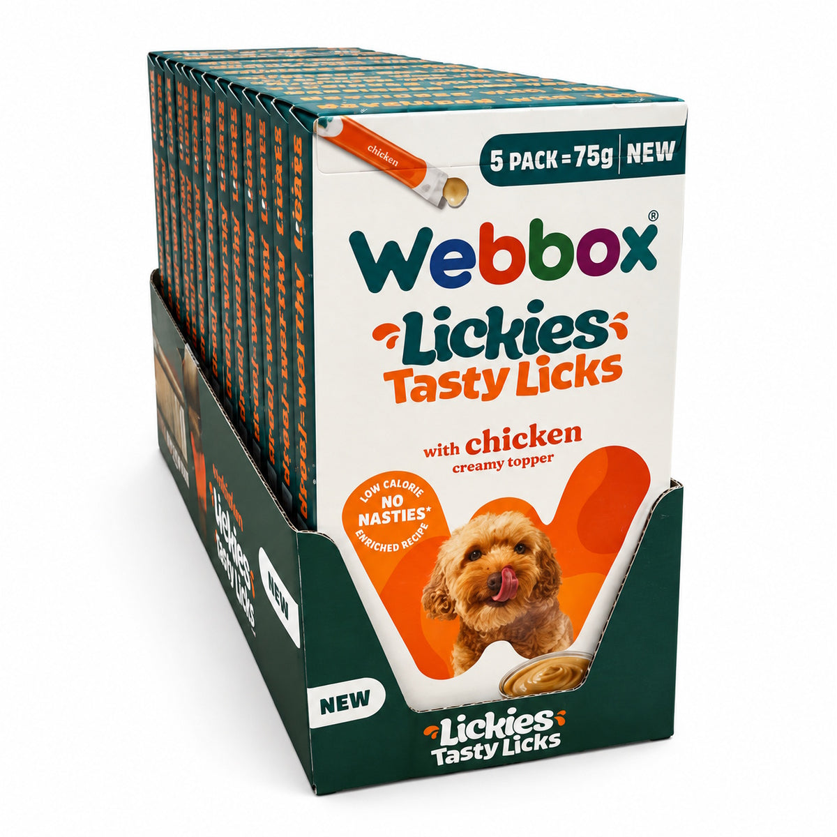 Webbox Dog Lickies Chicken Creamy 5x15g