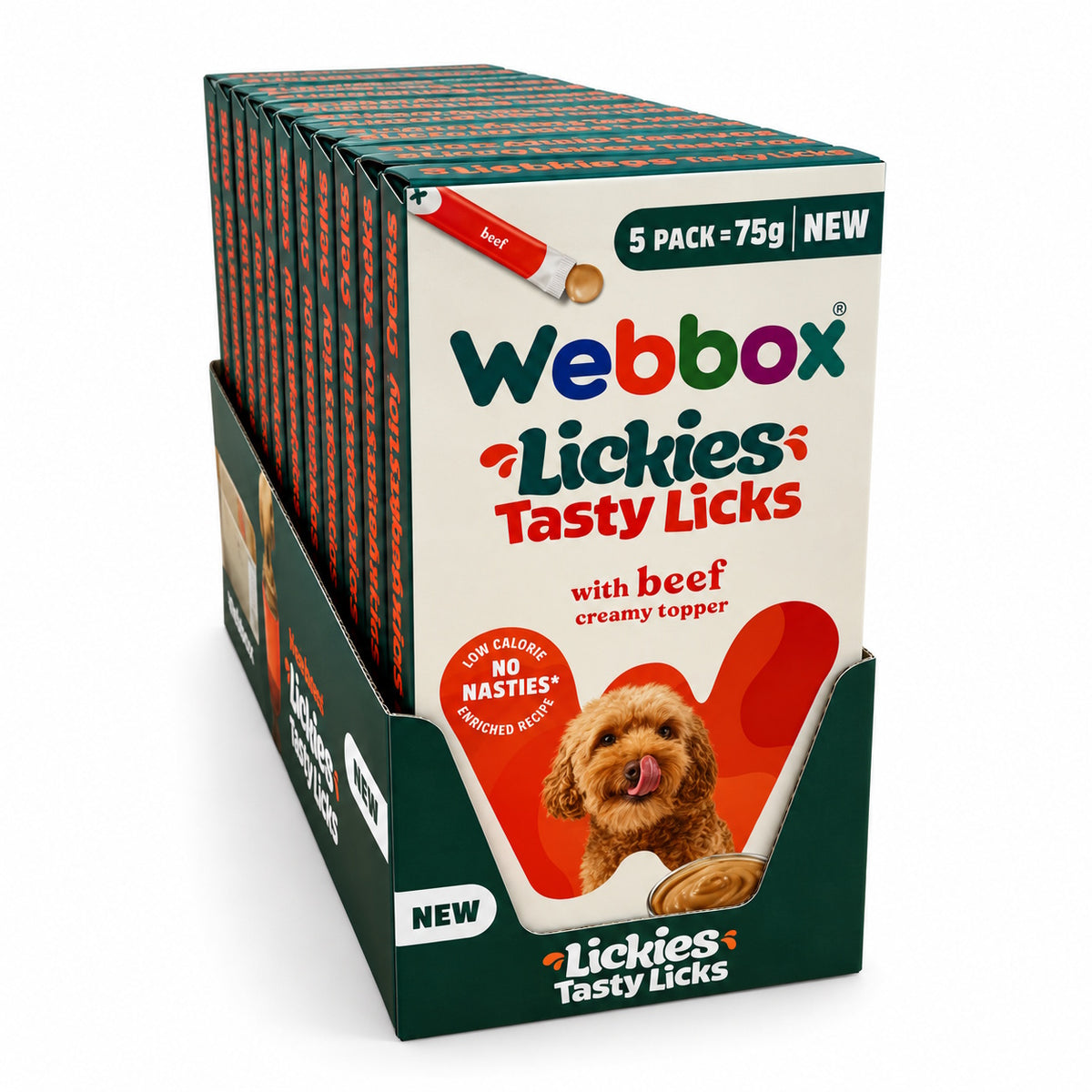 Webbox Dog Lickies Beef Creamy 5x15g