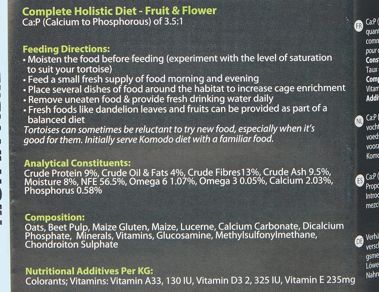 Komodo Tortoise Food Fruit & Flower 680g