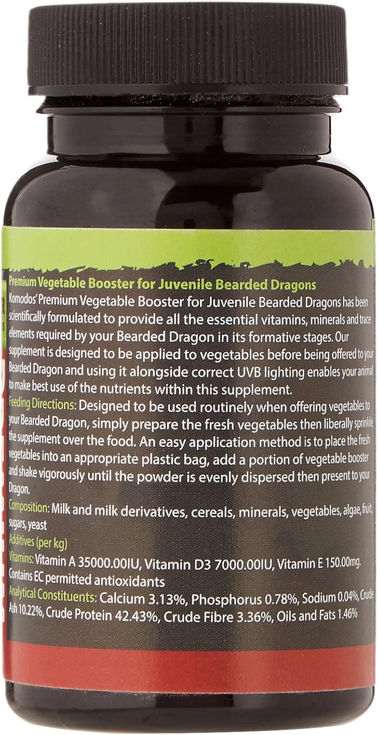 Komodo Premium Vegetable Booster - Juvenile Bearded Dragon 75g