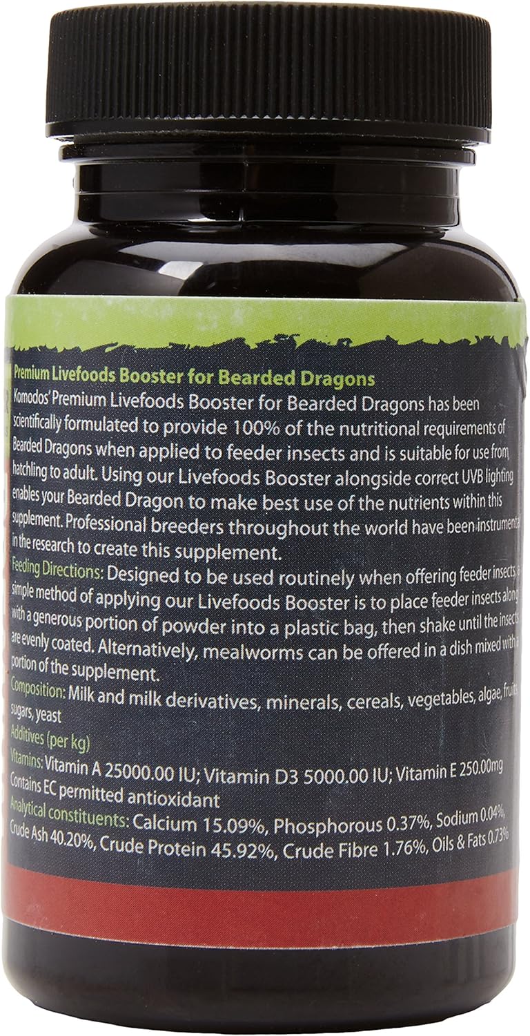 Komodo Premium Livefoods Booster For Bearded Dragons 75g