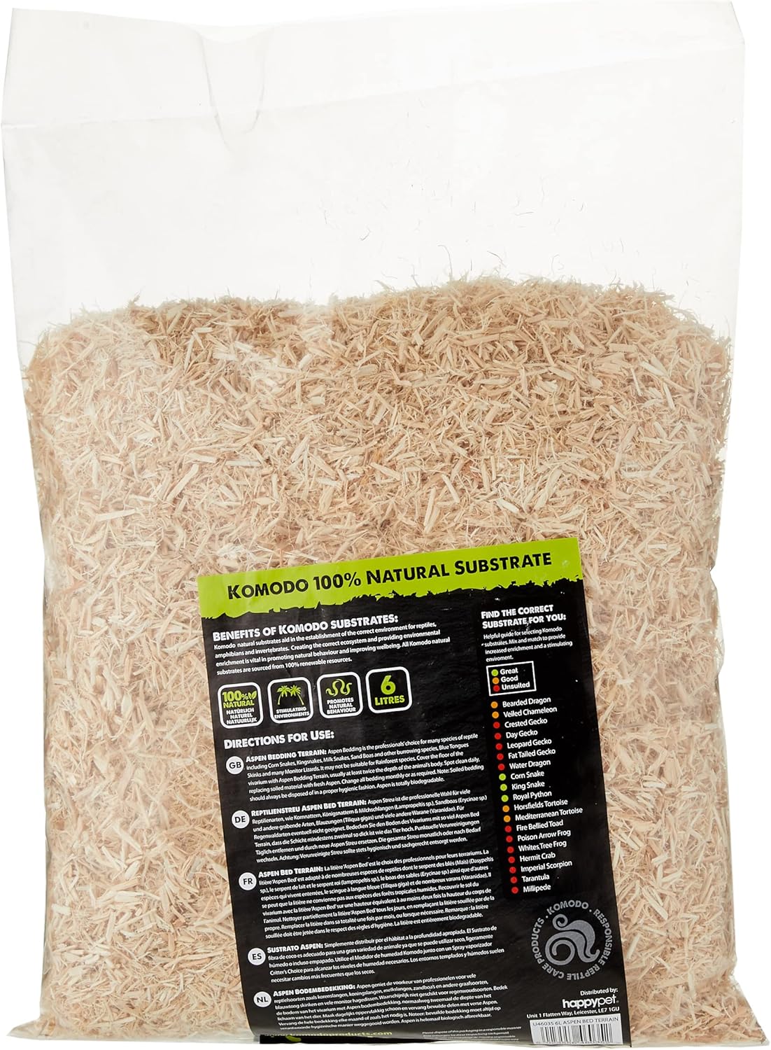 Komodo Aspen Bedding 6ltrs