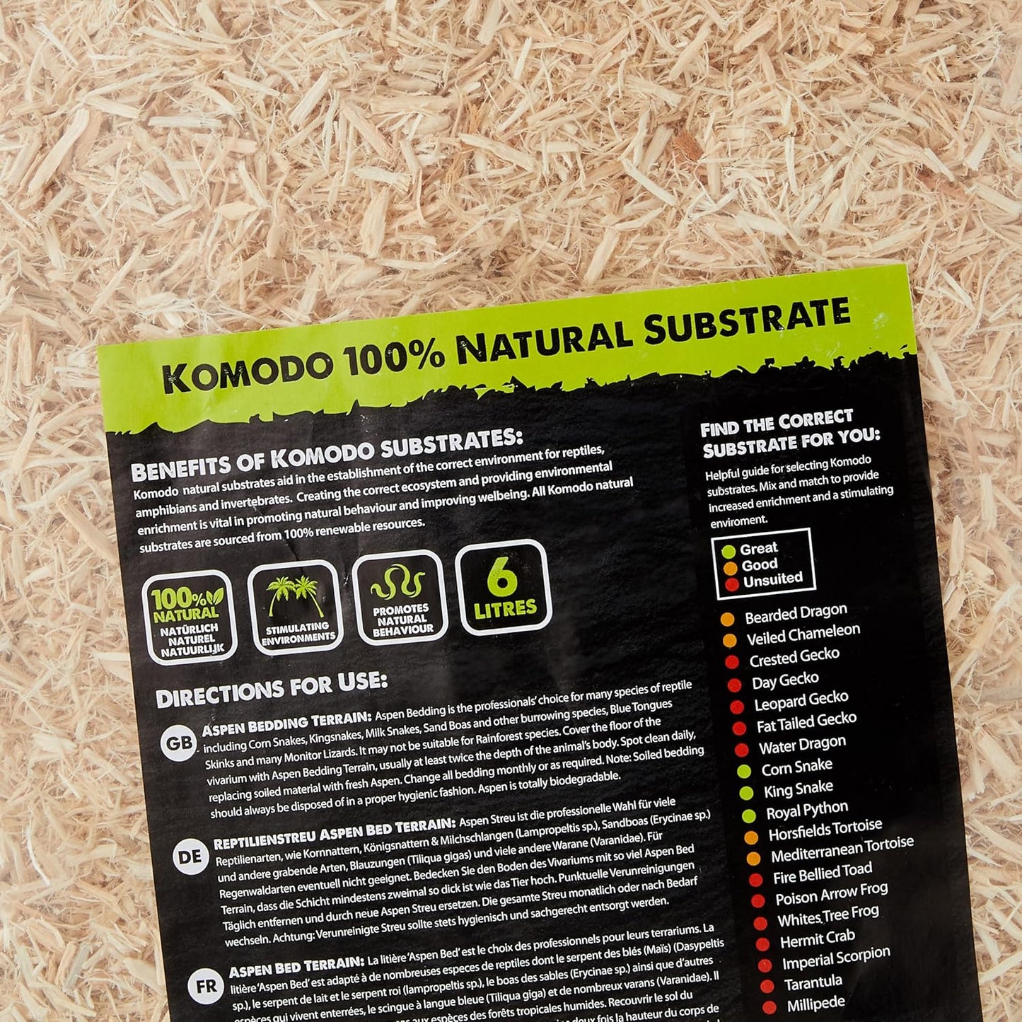 Komodo Aspen Bedding 6ltrs