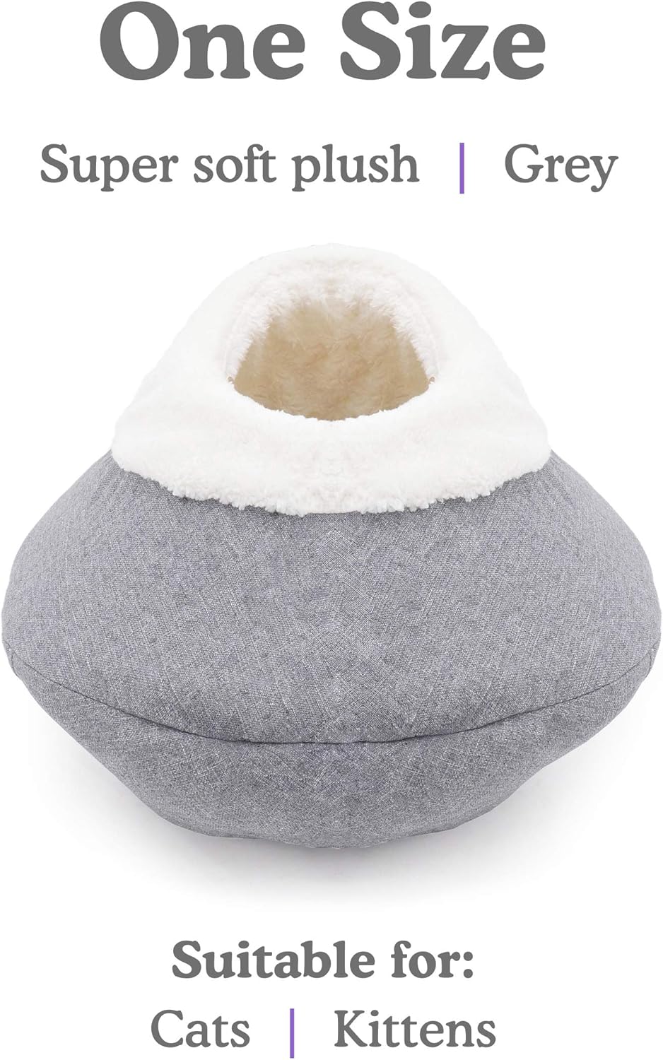 Rosewood Cosy Round Plush Cat Cave