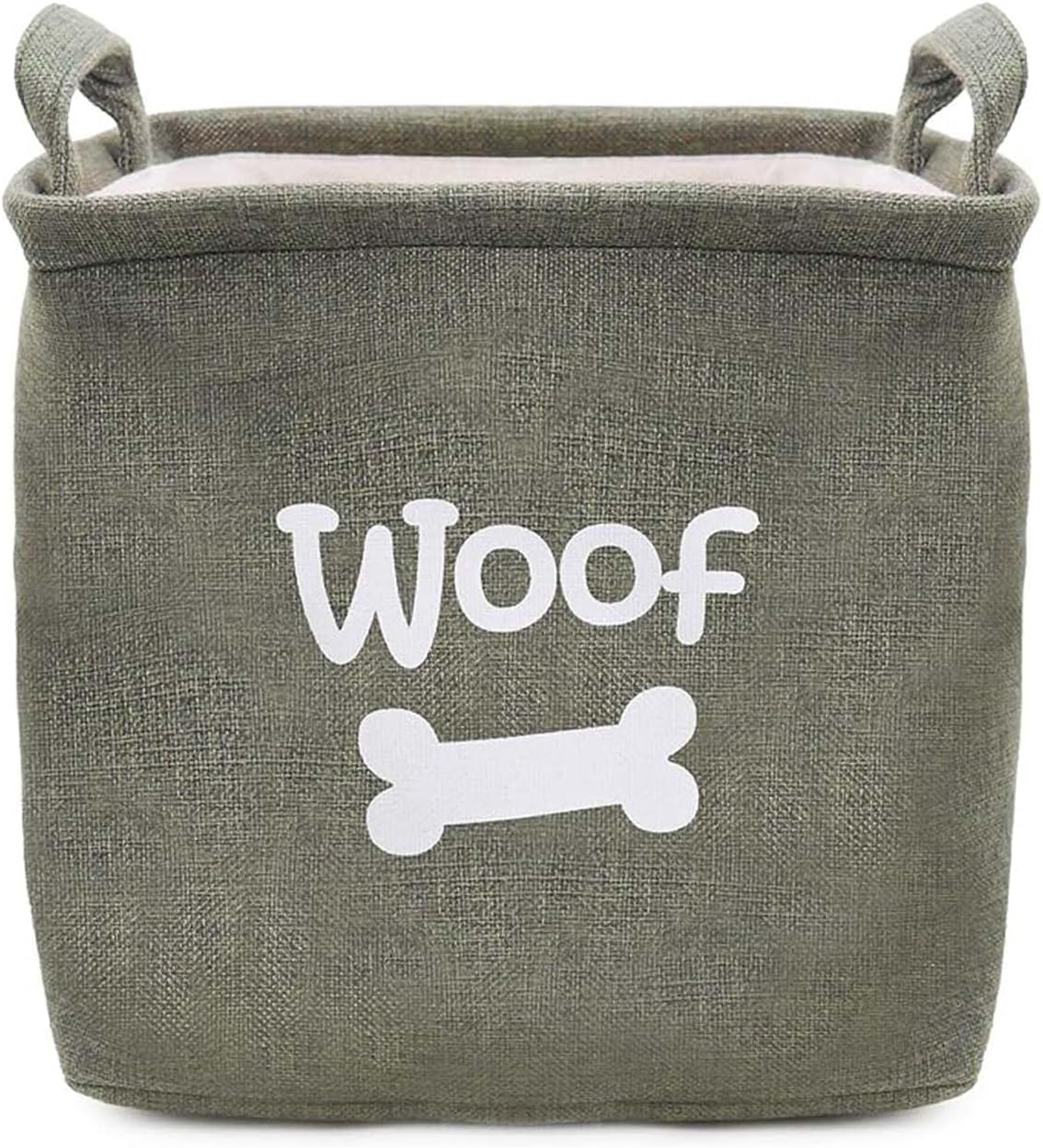 Rosewood Forest Green Canvas Pet Toy Basket