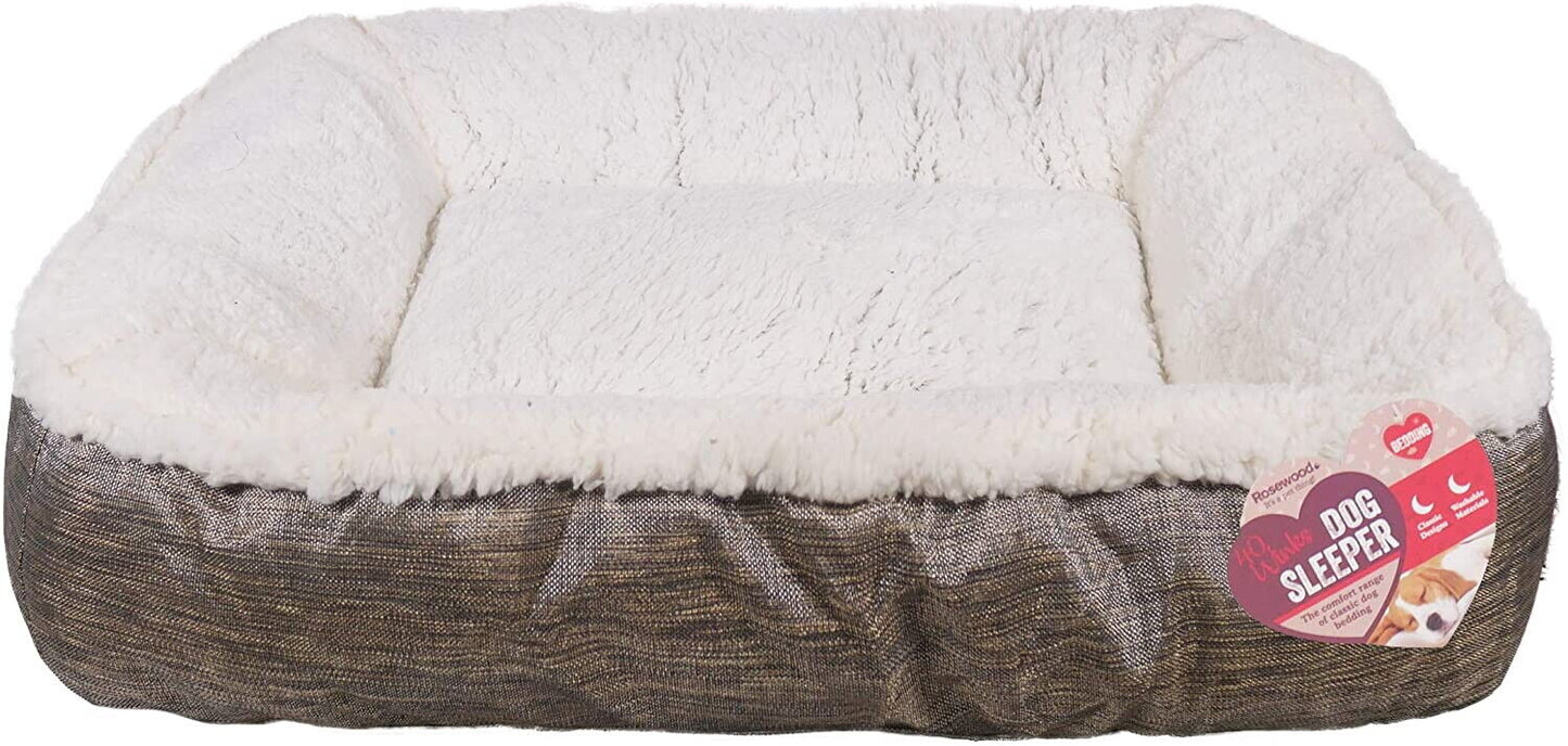 Rosewood Plush Tweed Teddy Bear Mattress Bed 26"