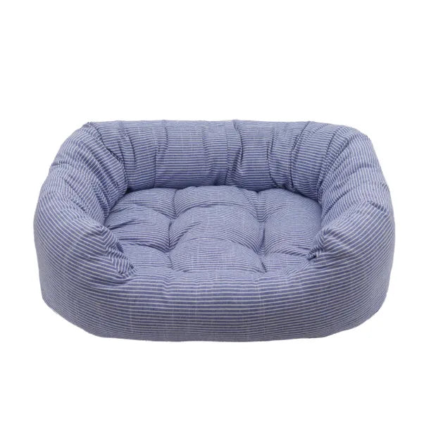 Rosewood 40 Winks Blue Sky Stripe Square Bed Small 50 x 42cm