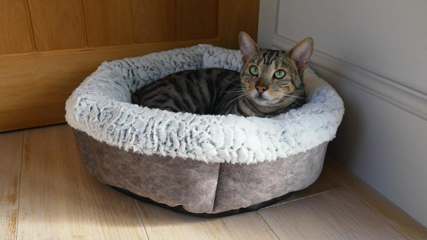 Rosewood Luxury Fleece Lined Plush Bed 48 Cm