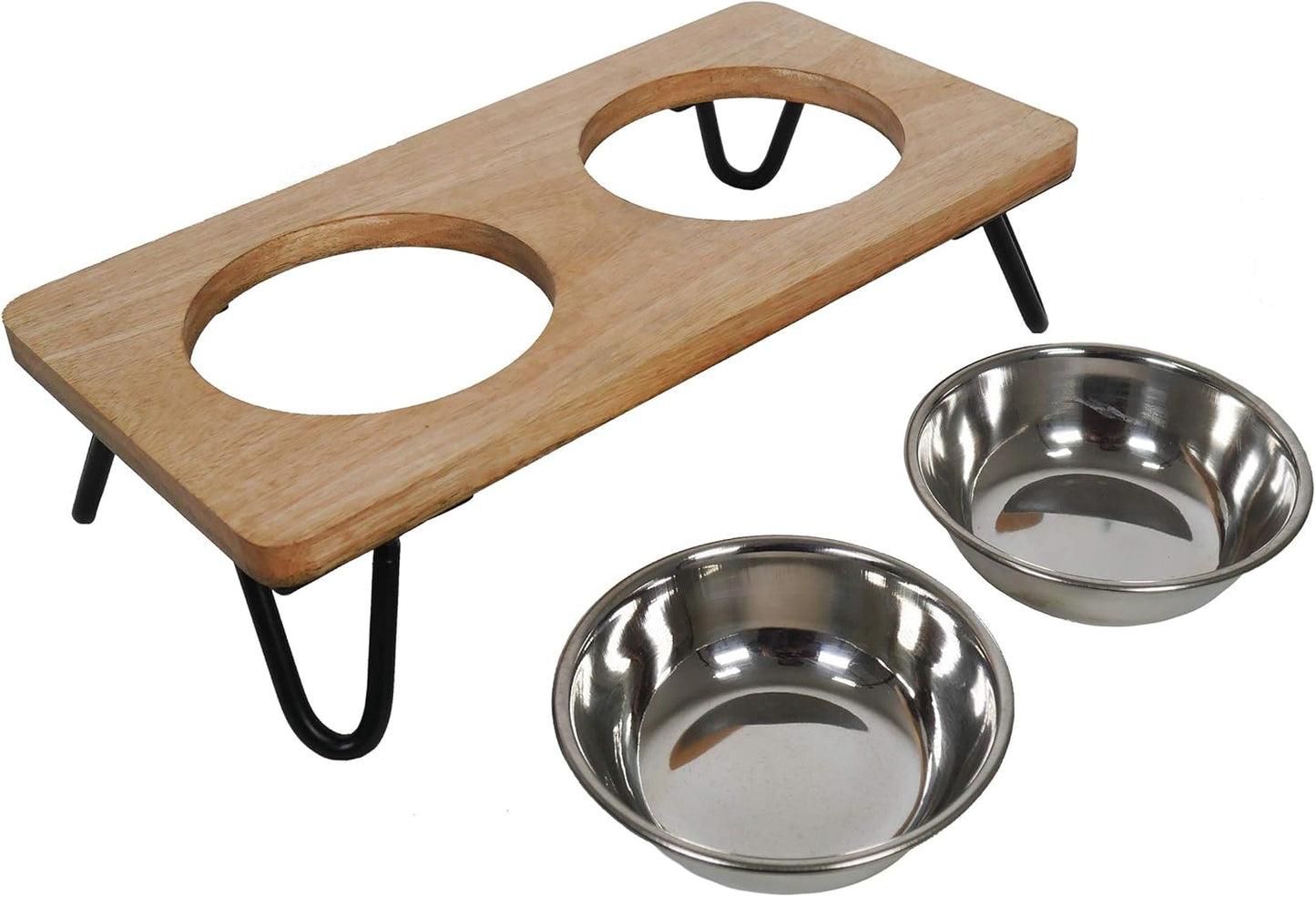 Rosewood Wooden Double Diner Small 2 x 350ml Bowls