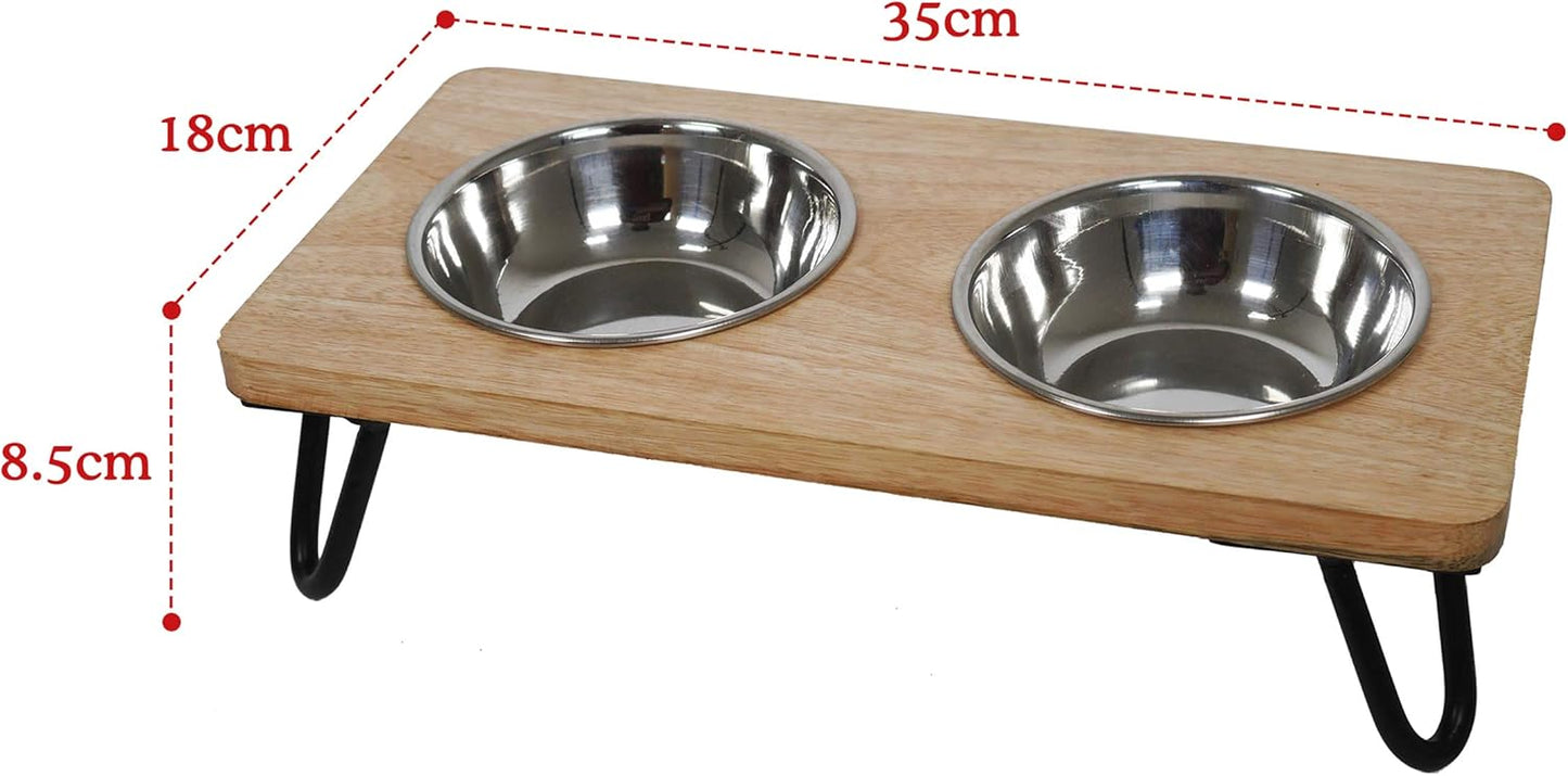 Rosewood Wooden Double Diner Small 2 x 350ml Bowls