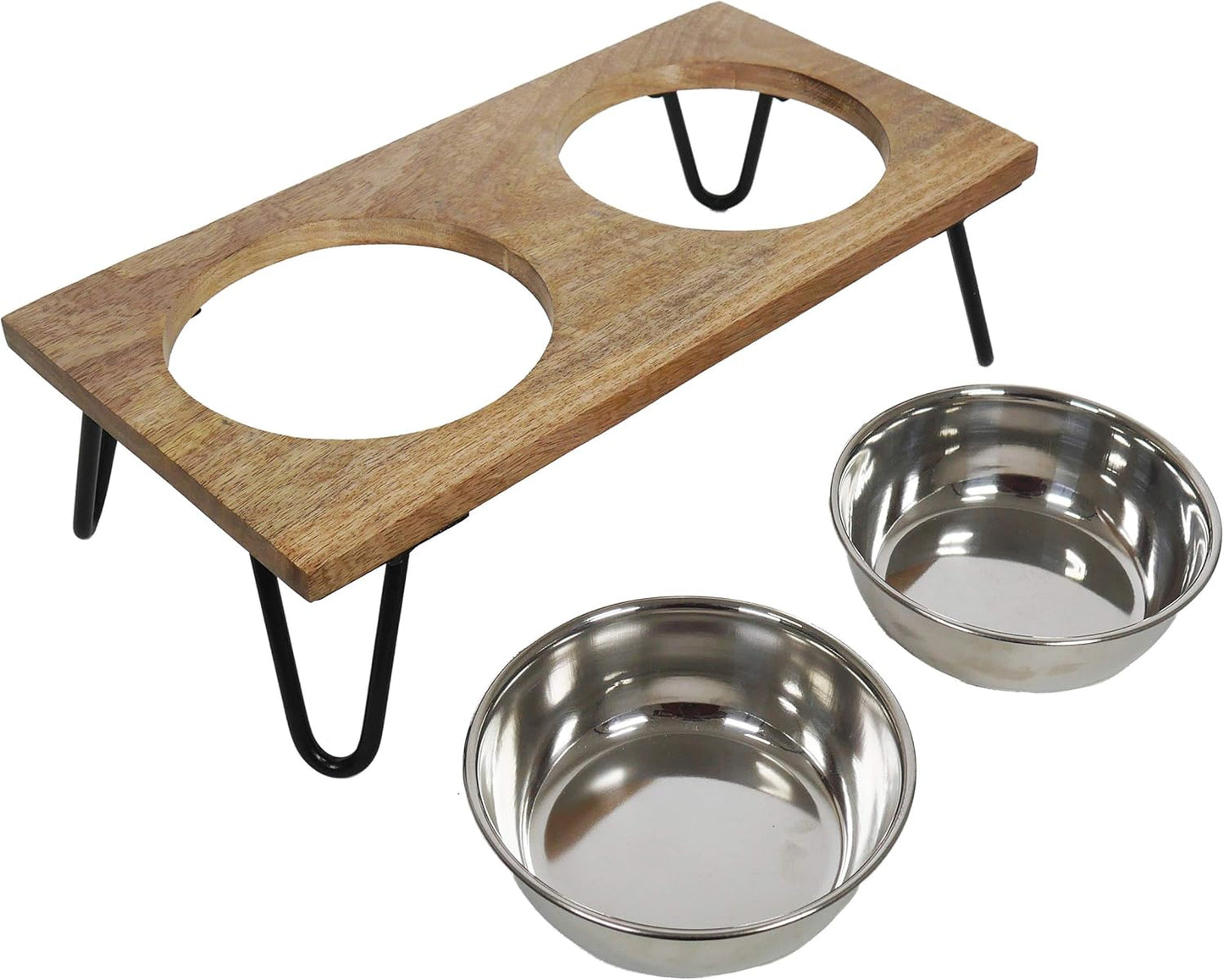 Rosewood Wooden Double Diner Large 2 x 650ml Bowls