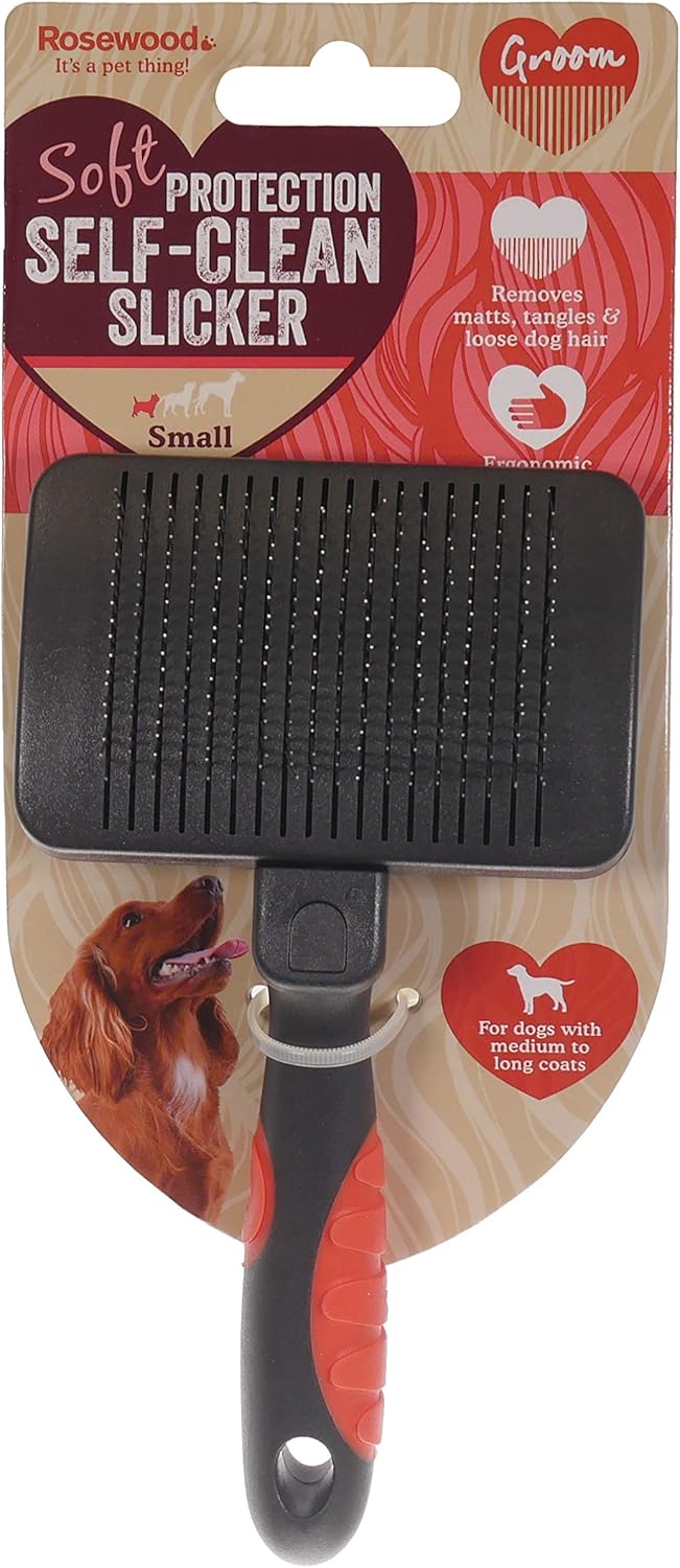 Rosewood Self Cleaning Slicker Brush Small